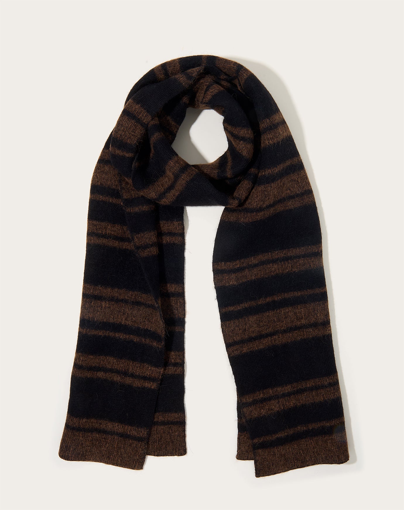 Lauren Manoogian Banded Scarf in Rust Marl & Black