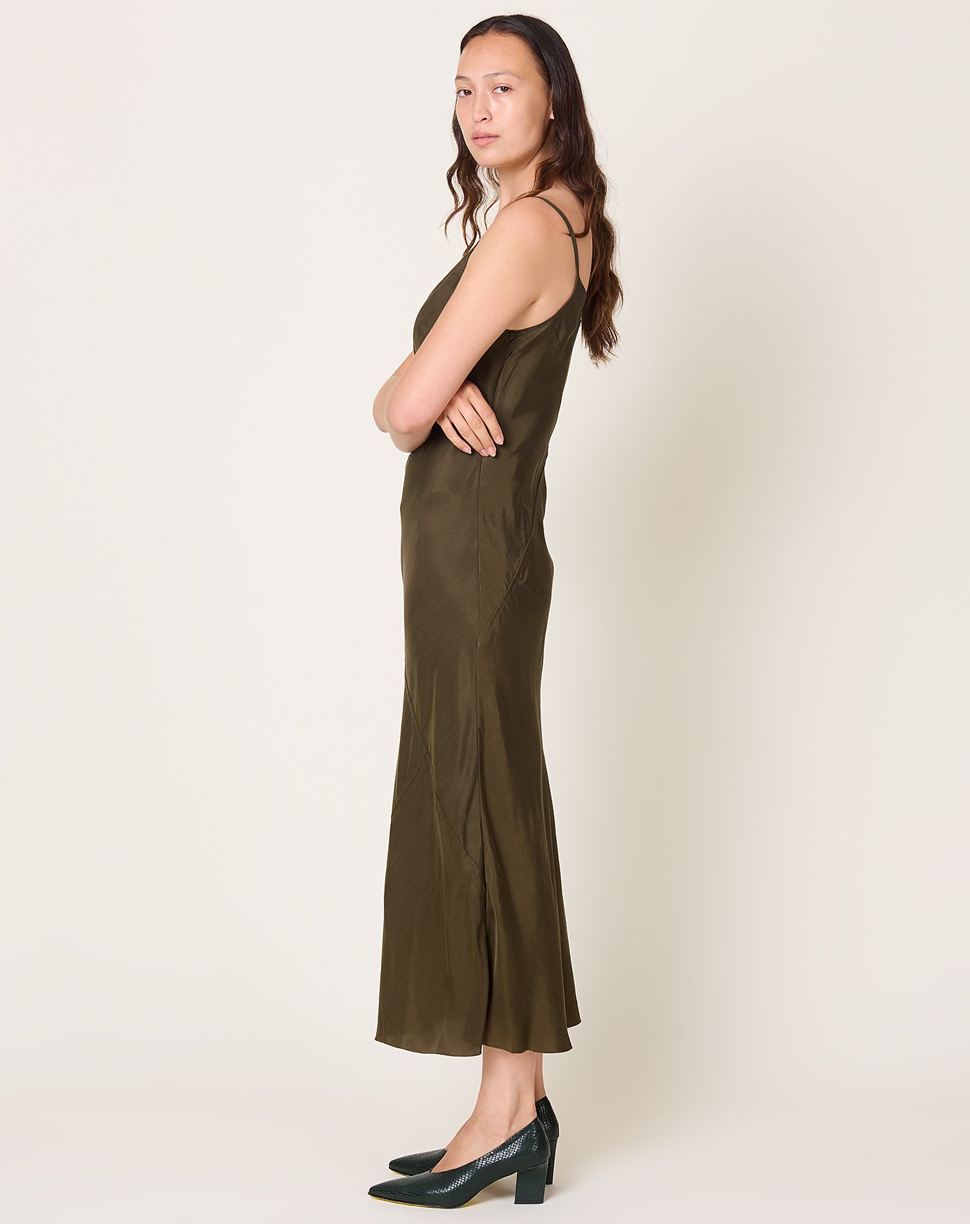 Lauren Manoogian Bias Dress in Olive