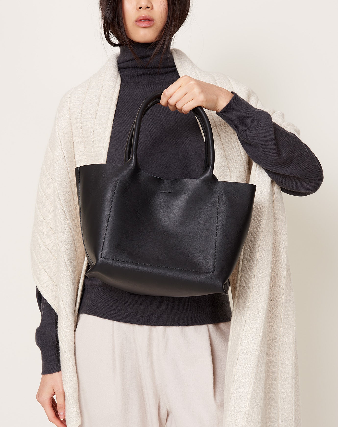 Lauren Manoogian Box Tote in Black