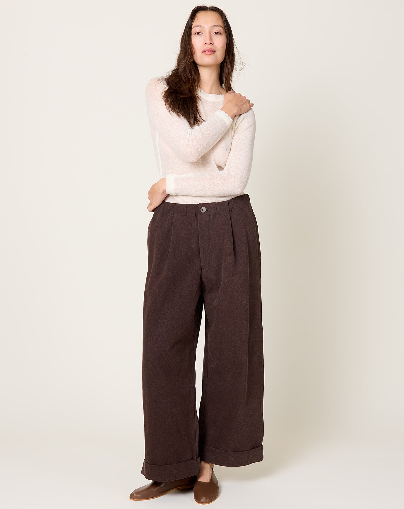 Lauren Manoogian Canvas Pant in Washed Soil