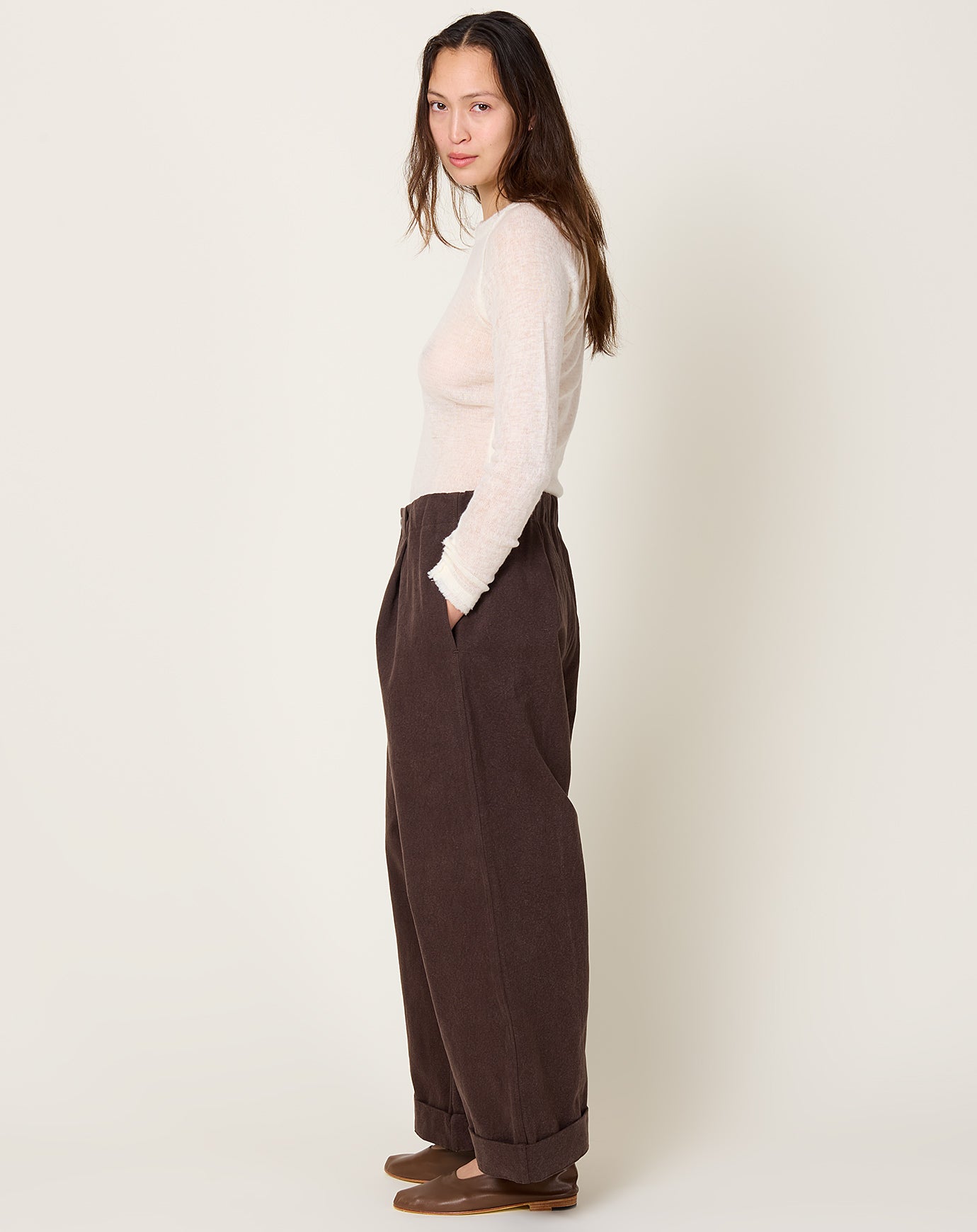 Lauren Manoogian Canvas Pant in Washed Soil