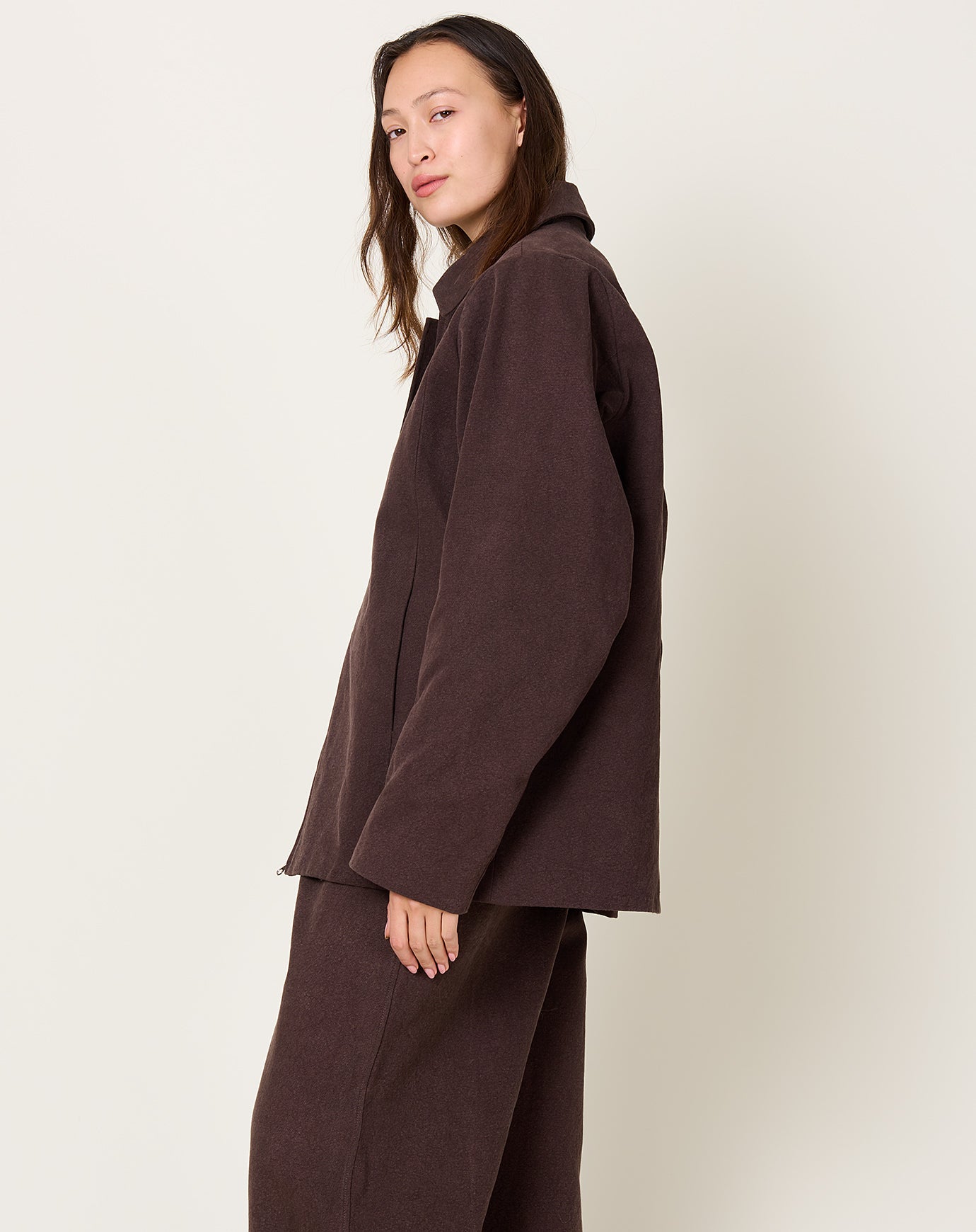 Lauren Manoogian Canvas Work Jacket in Washed Soil