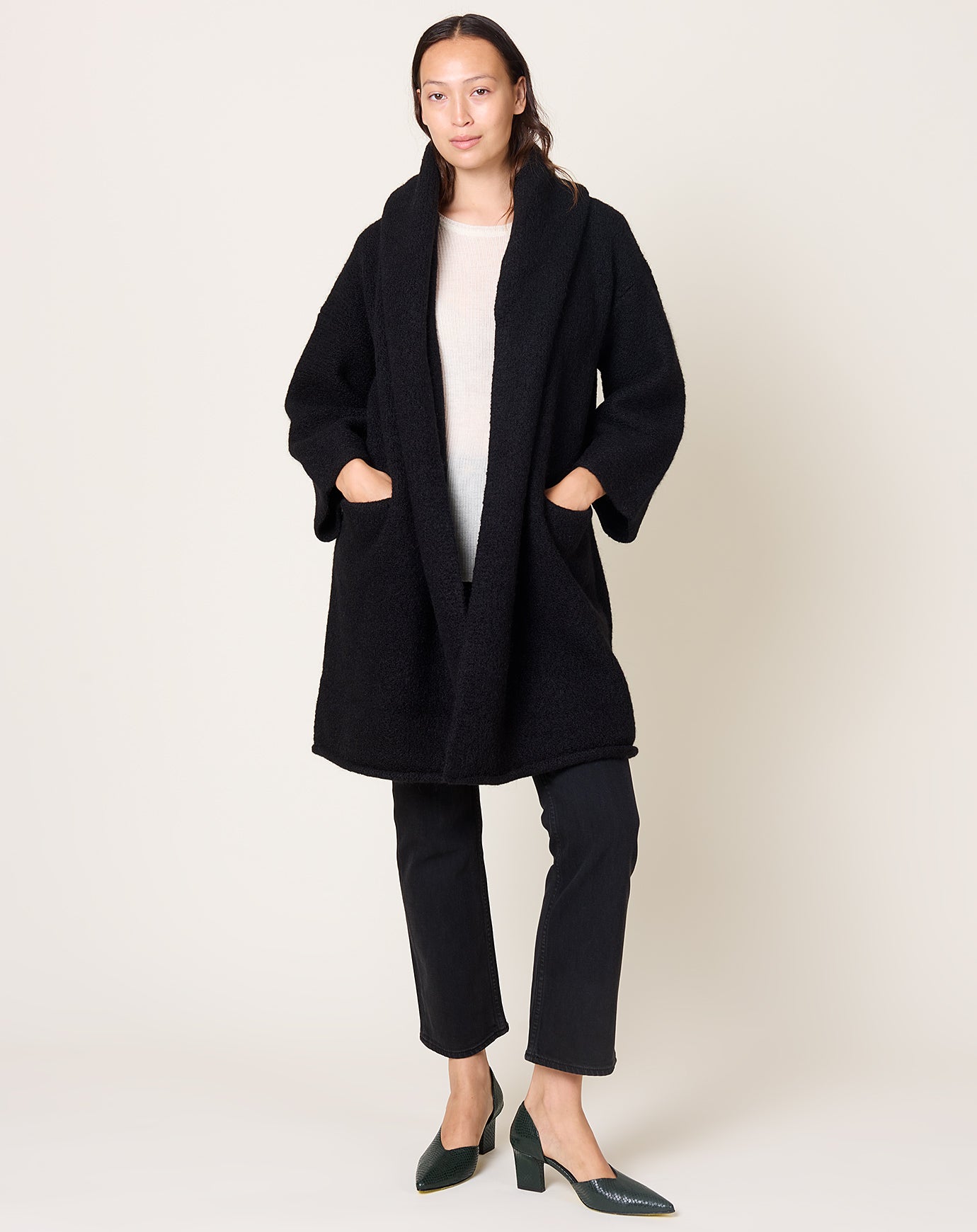 Lauren Manoogian Capote Coat in Black