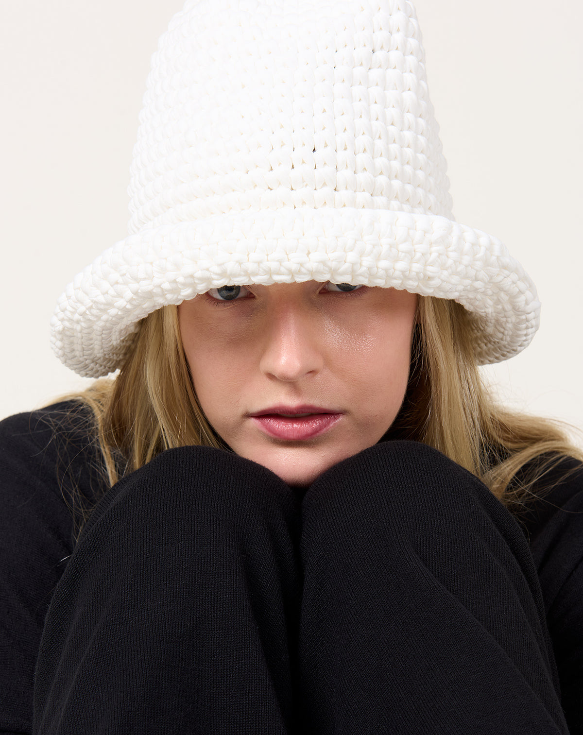 Crochet Jersey Hat in White Lauren Manoogian Covet   Lou Covet   Lou
