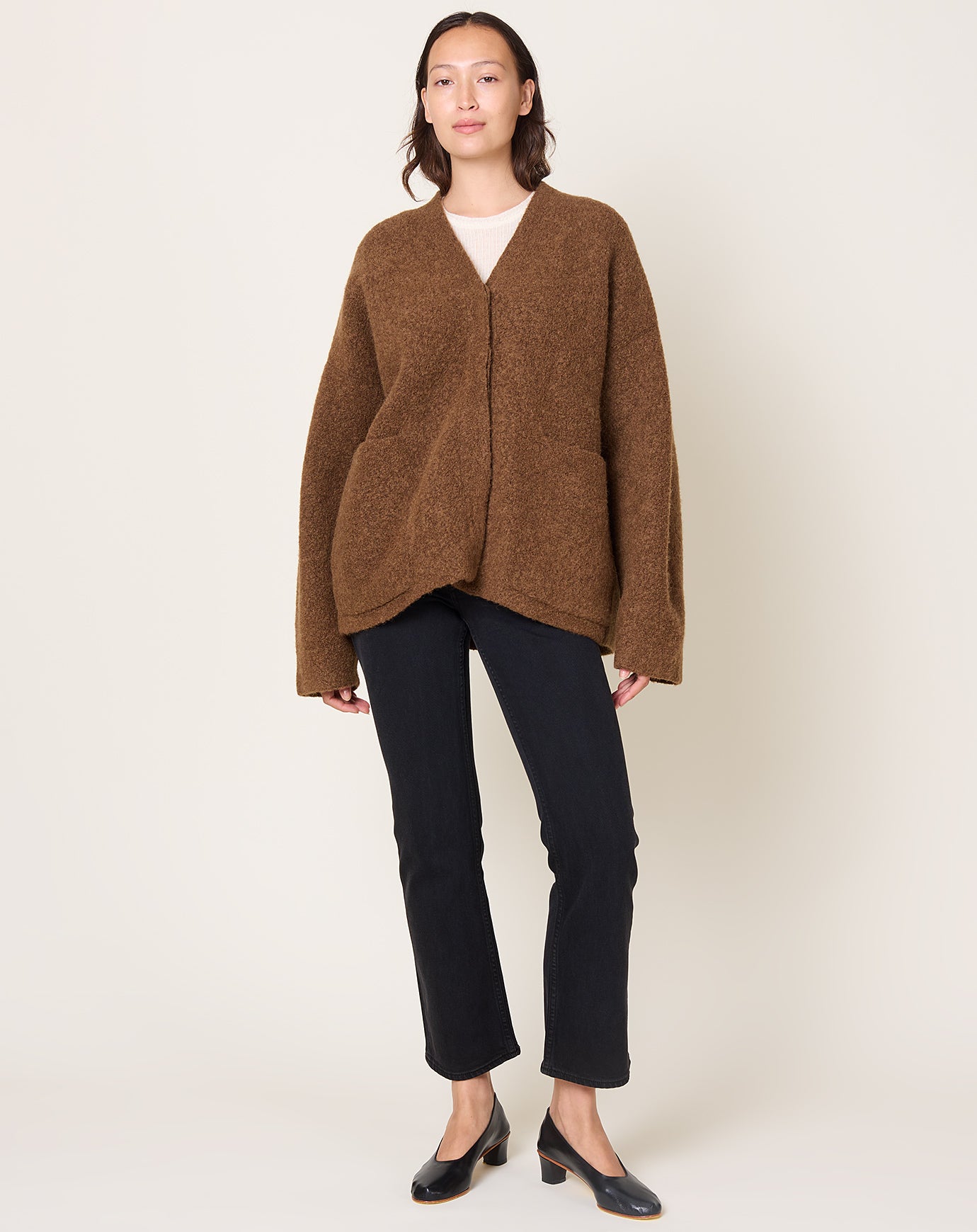 Lauren Manoogian Double Face Cardigan in Rust