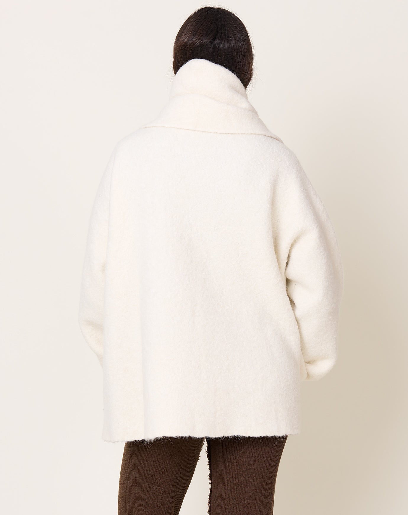 Lauren Manoogian Double Face Coat in Raw White