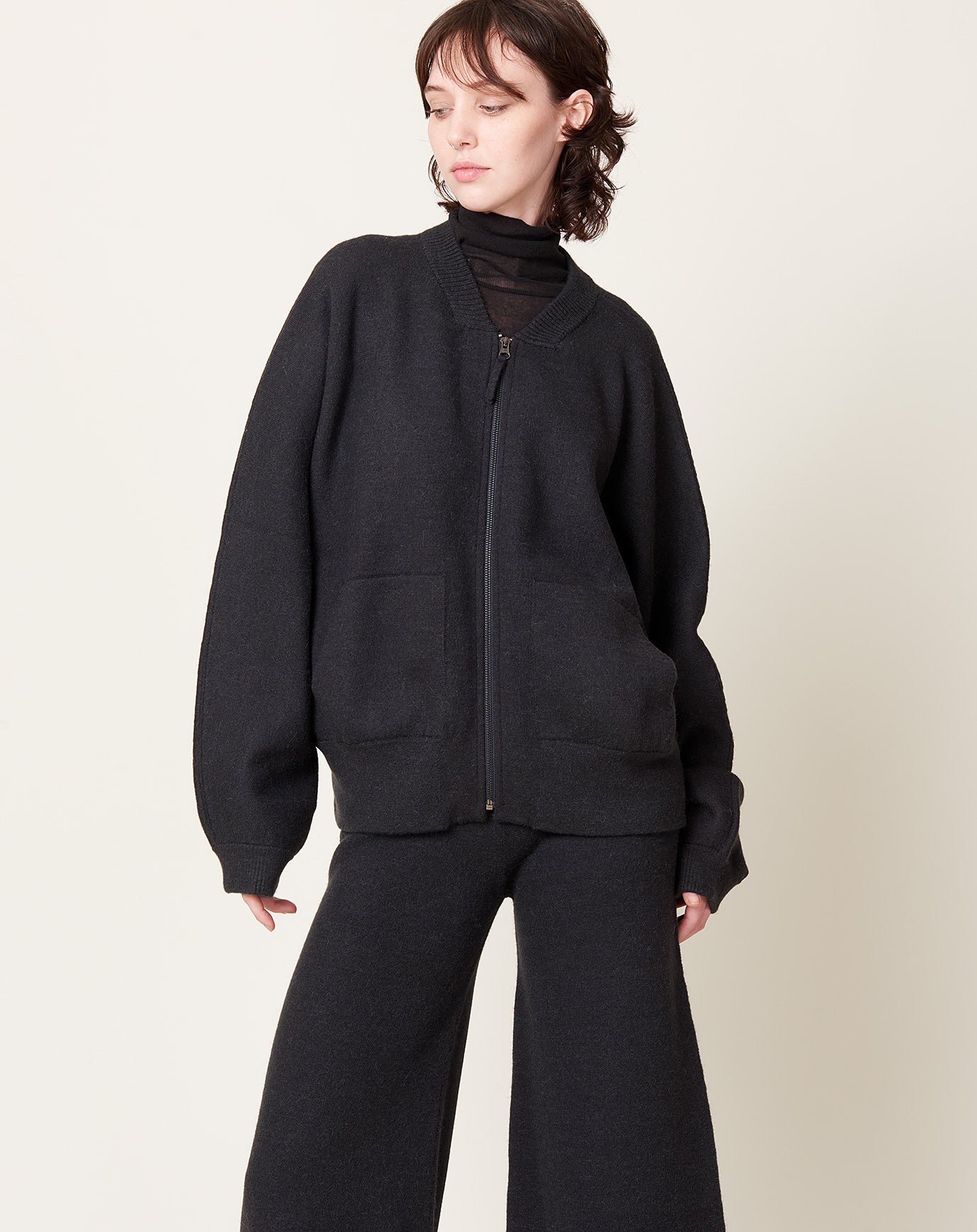 Lauren Manoogian Double Knit Bomber in Ink