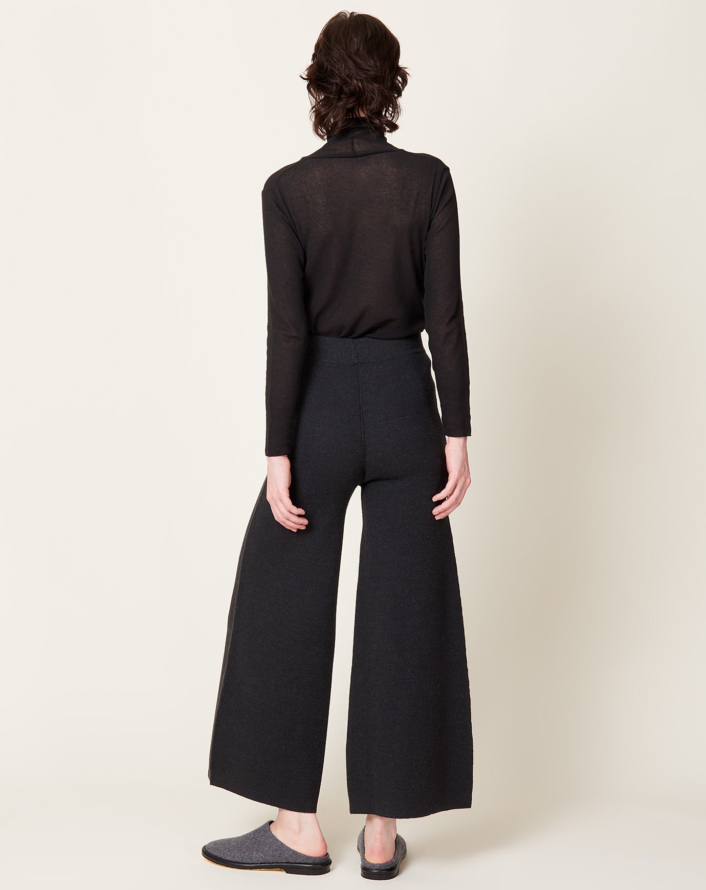 Lauren Manoogian Double Knit Flare Pants in Ink