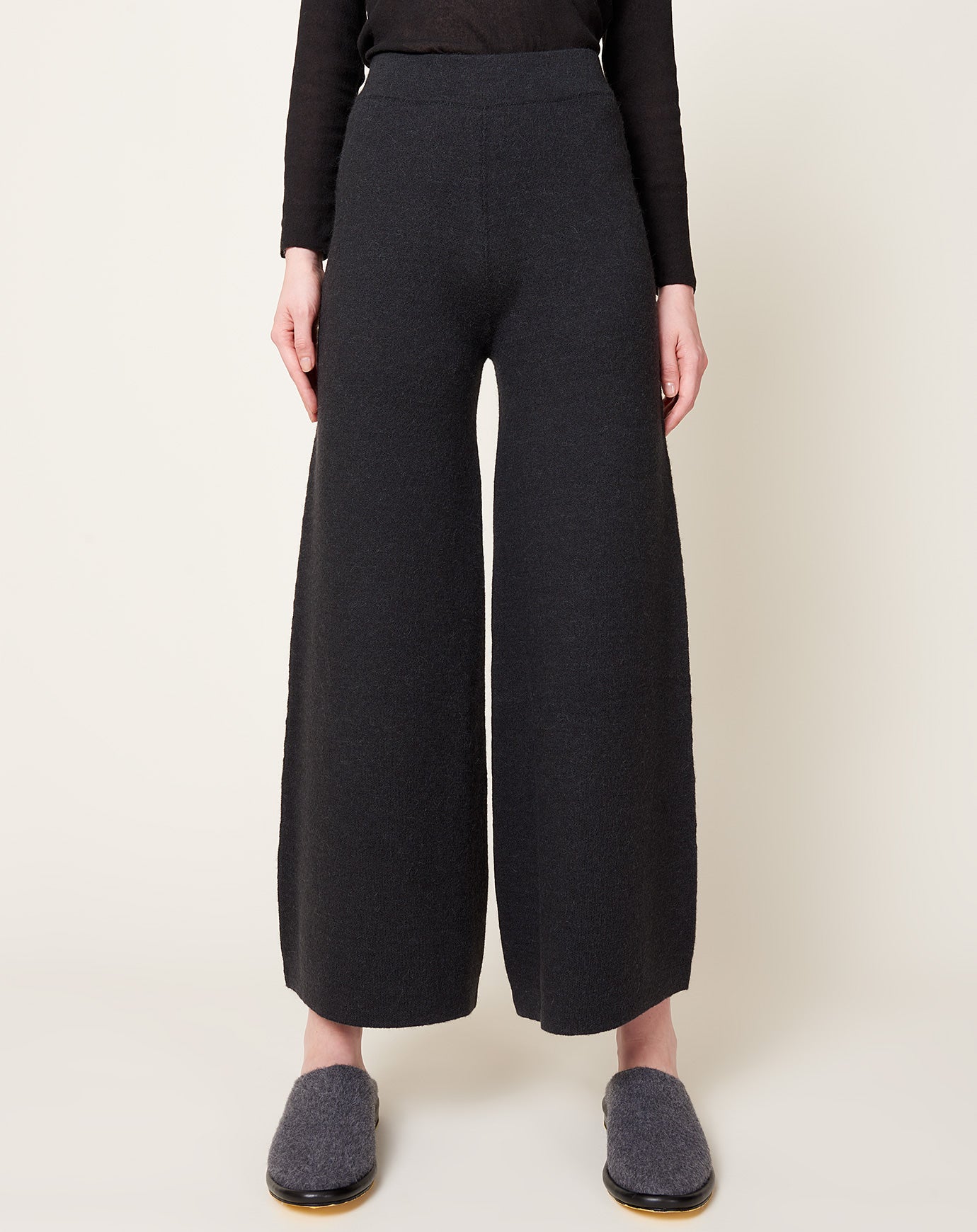 Lauren Manoogian Double Knit Flare Pants in Ink