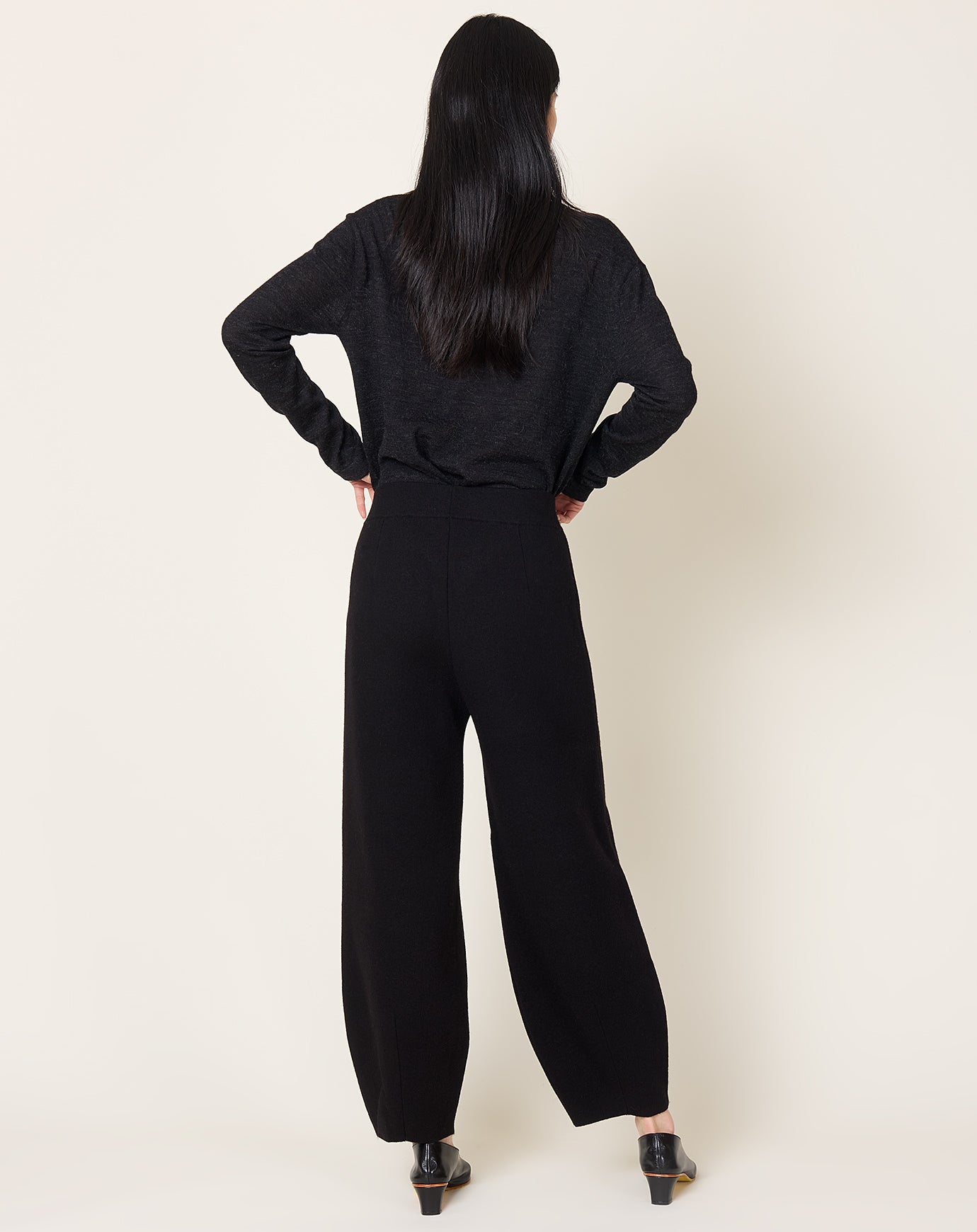 Lauren Manoogian Double Knit Taper Pants in Black