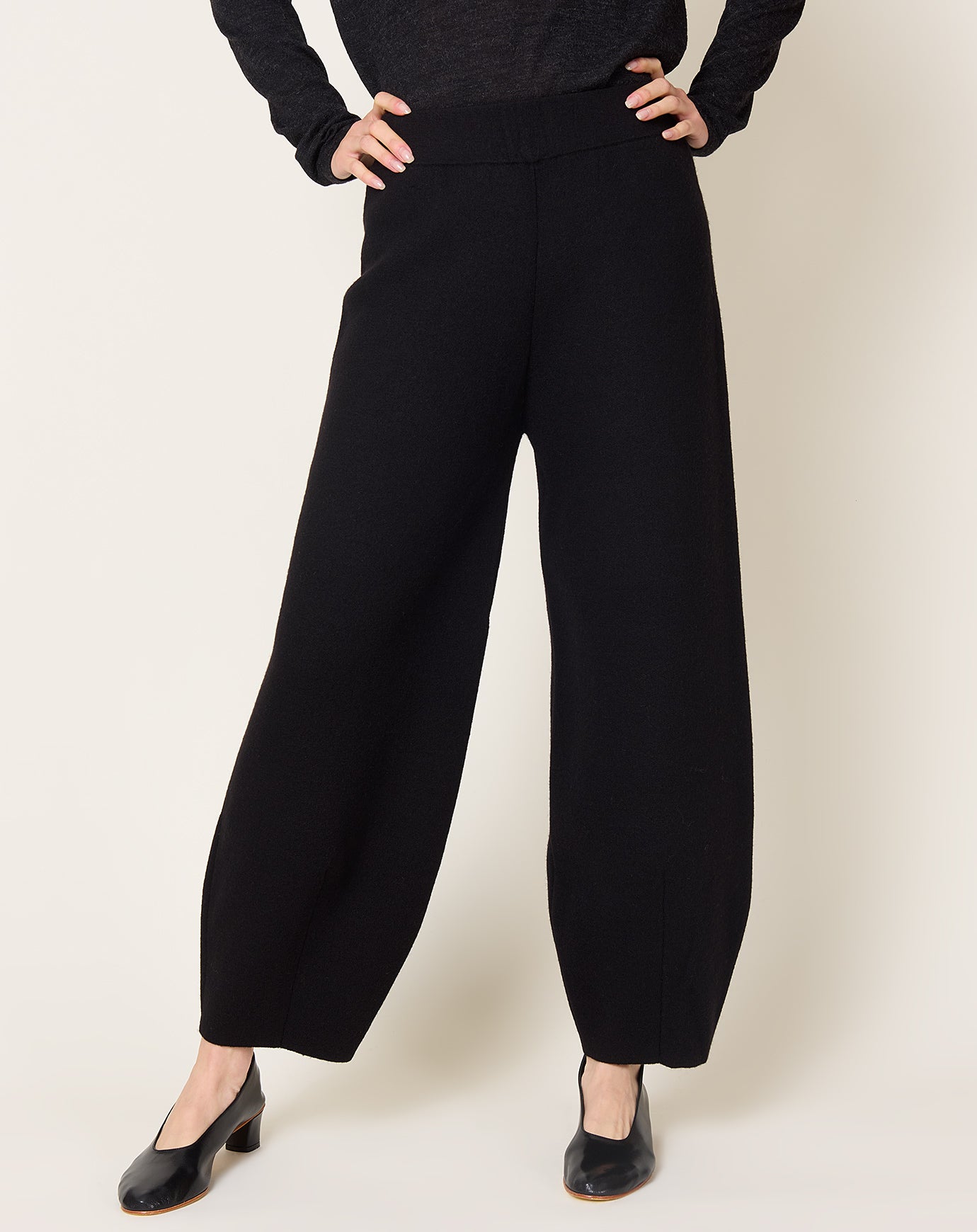 Lauren Manoogian Double Knit Taper Pants in Black