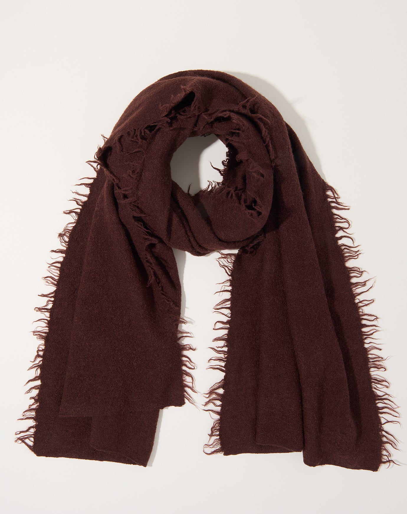Lauren Manoogian Felt Fringe Scarf in Merlot