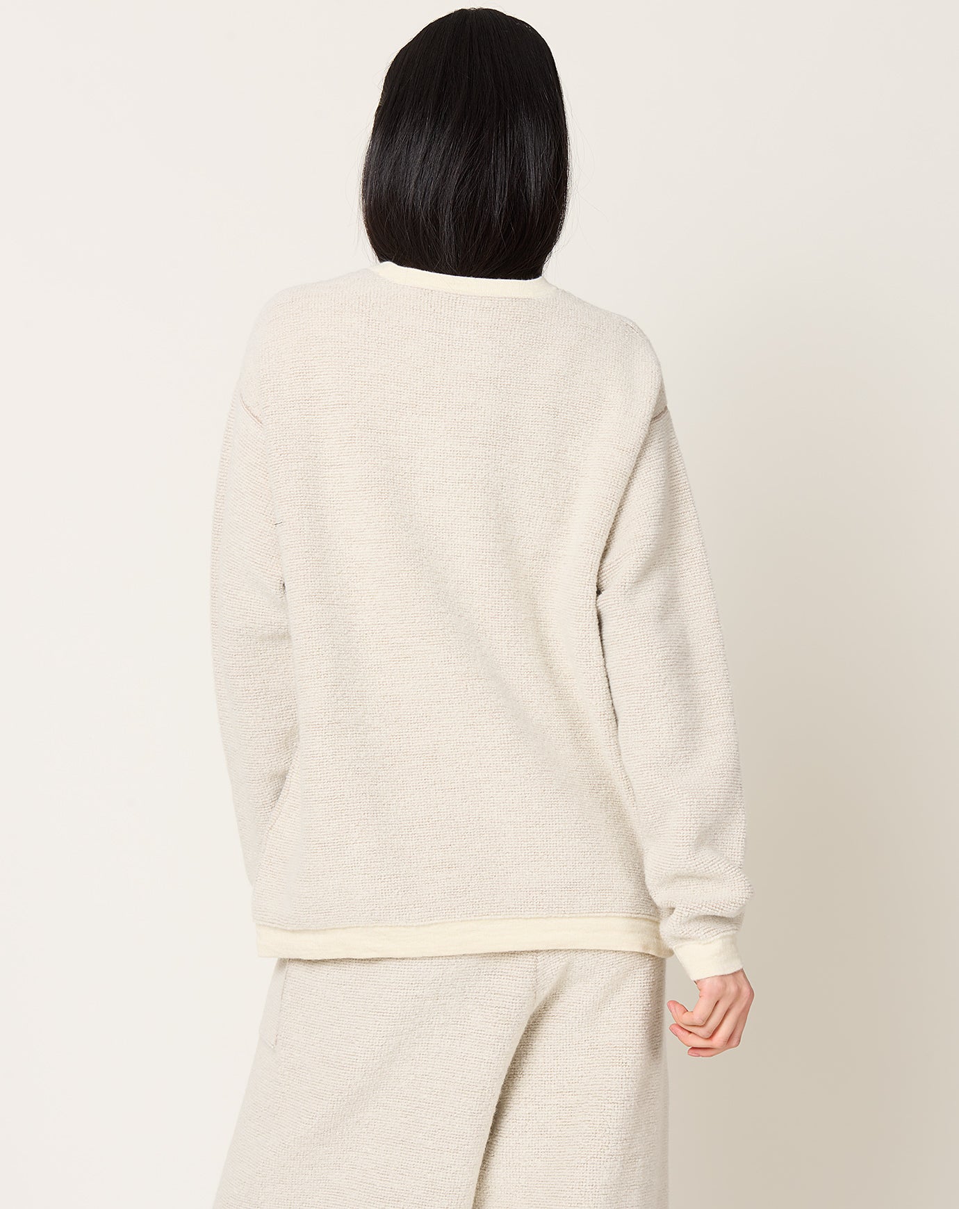Lauren Manoogian Fine Terry Crewneck in Raw White