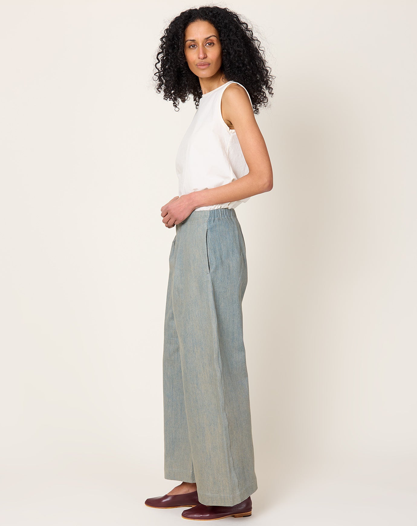 Lauren Manoogian Frame Trouser in Dirty Blue