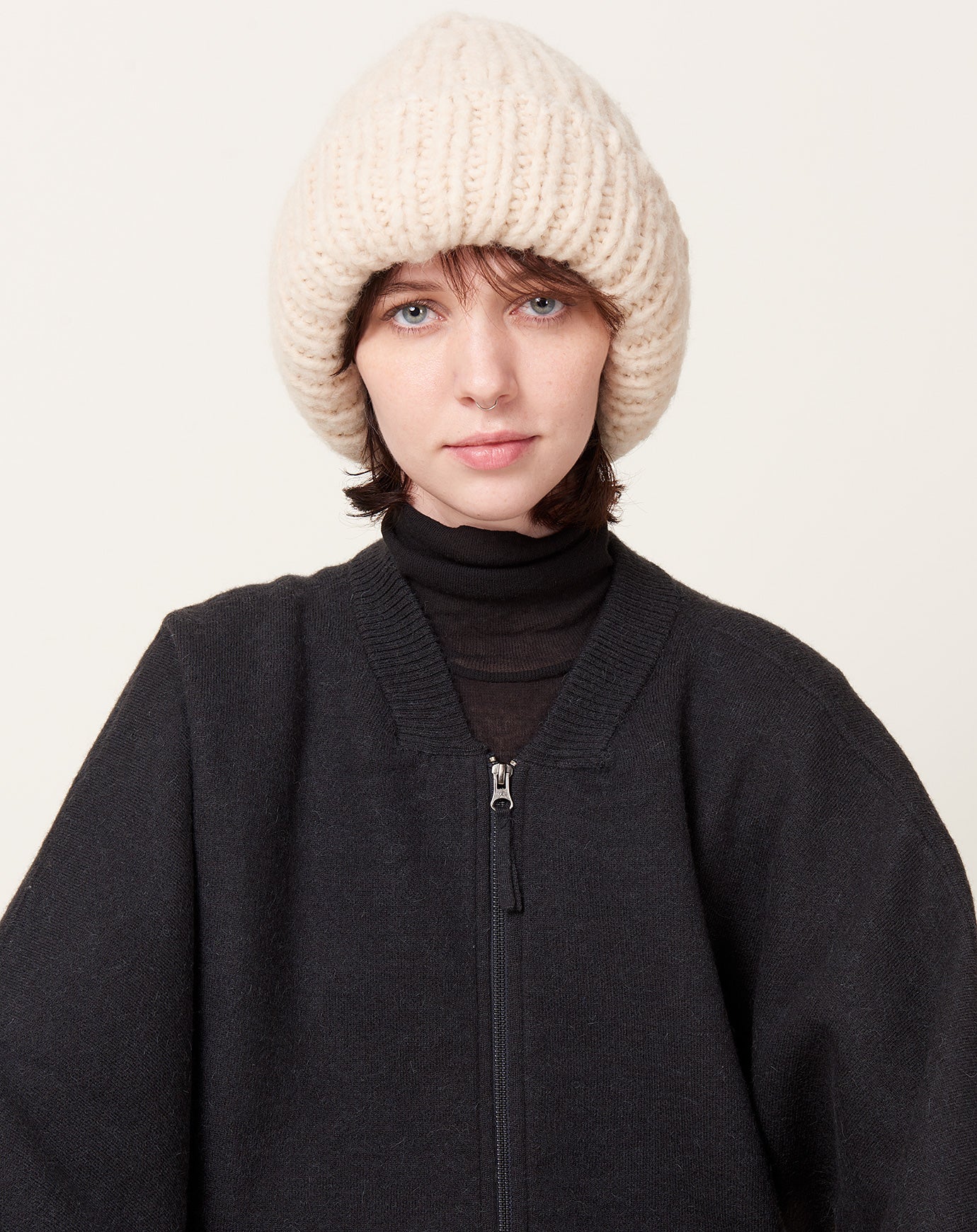 Lauren Manoogian Handknit Big Hat in Alabaster