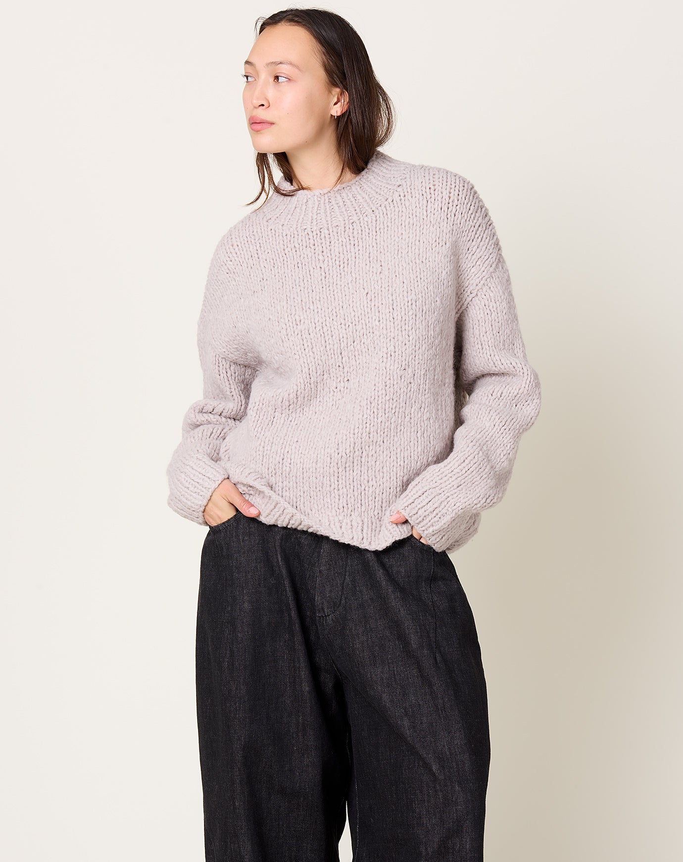 Lauren Manoogian Handknit Crewneck in Lavender