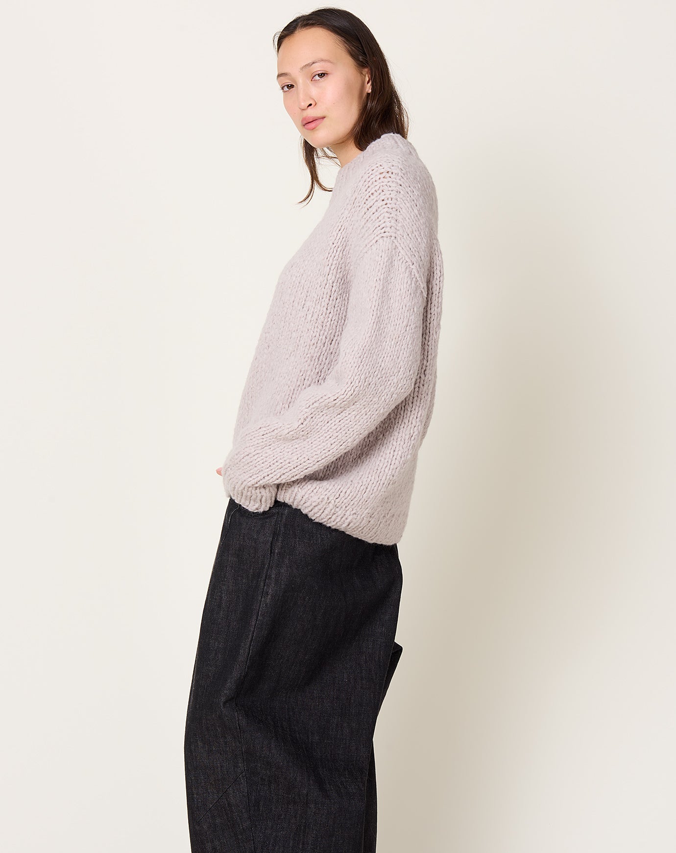 Lauren Manoogian Handknit Crewneck in Lavender