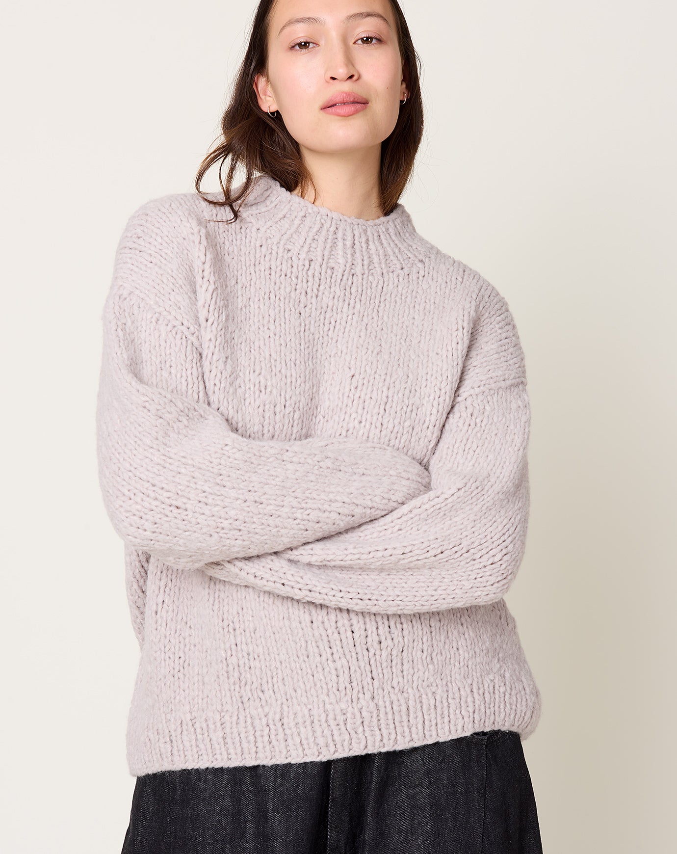 Lauren Manoogian Handknit Crewneck in Lavender