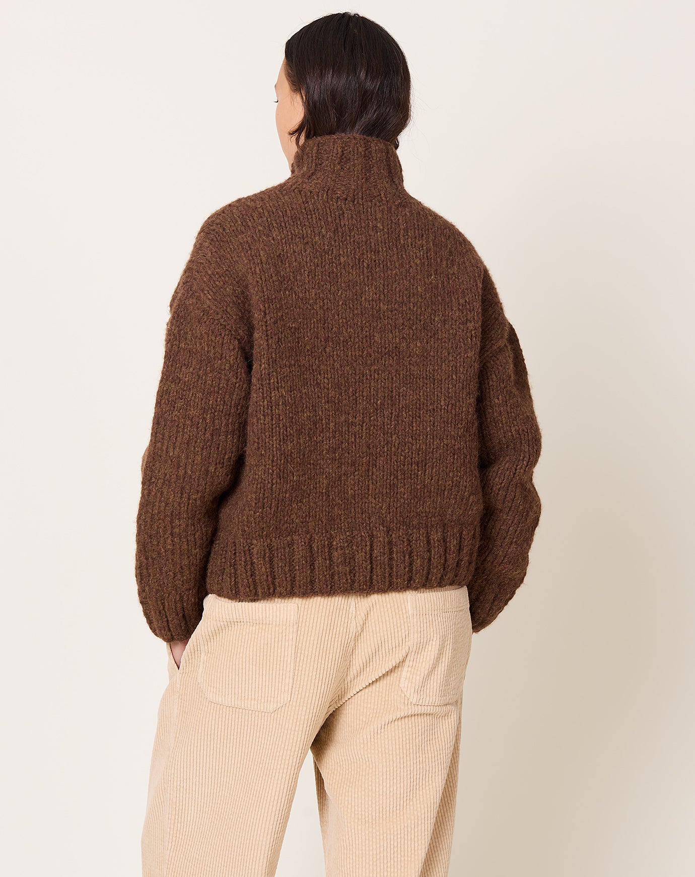 Lauren Manoogian Handknit Mockneck in Rust Melange