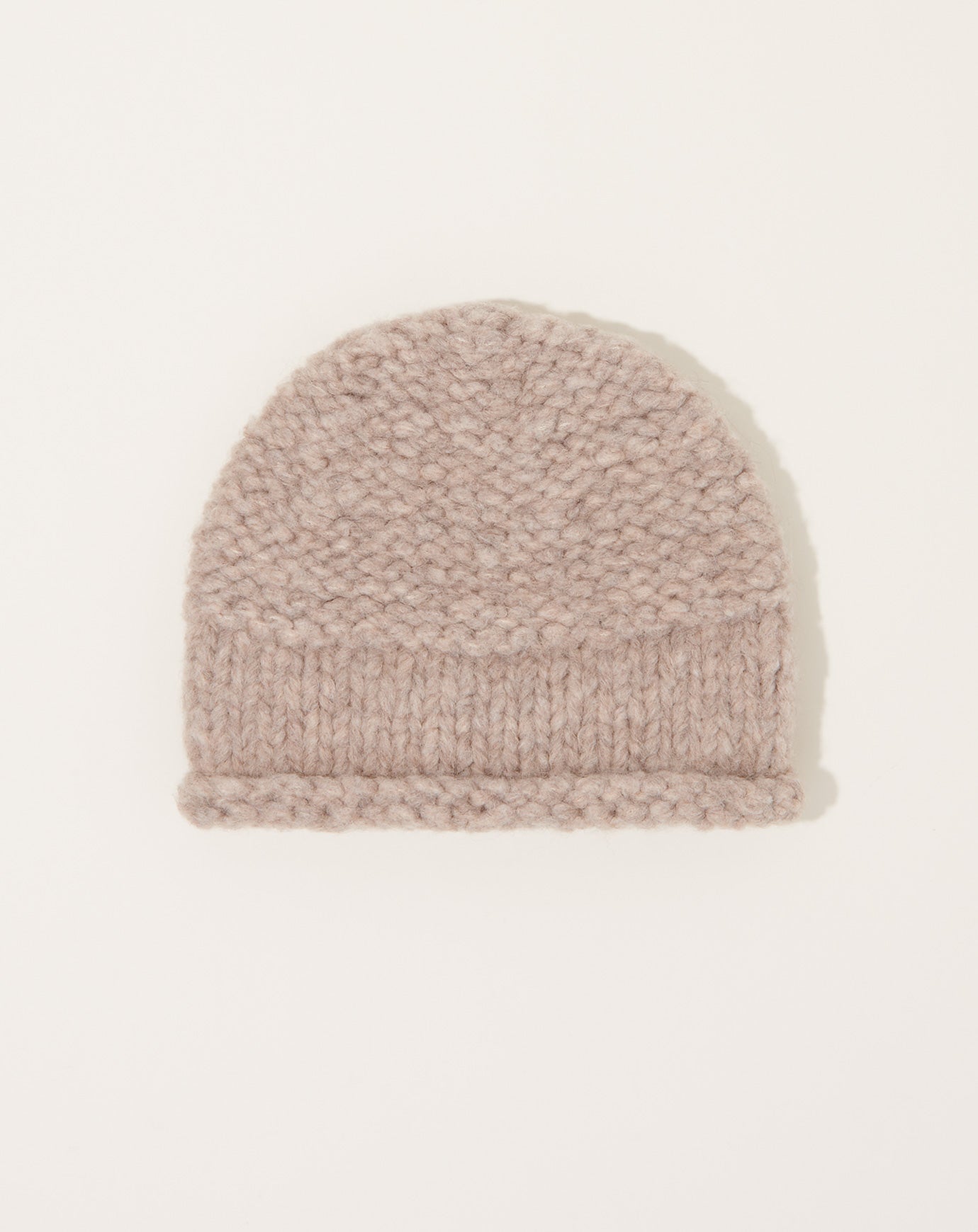 Lauren Manoogian Handknit Purl Roll Hat in Dust