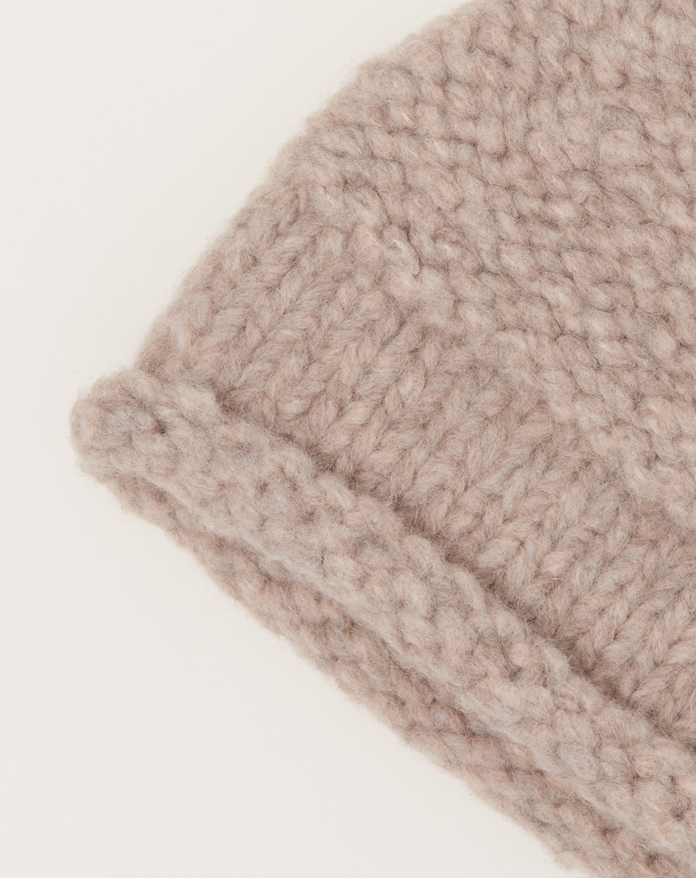 Lauren Manoogian Handknit Purl Roll Hat in Dust