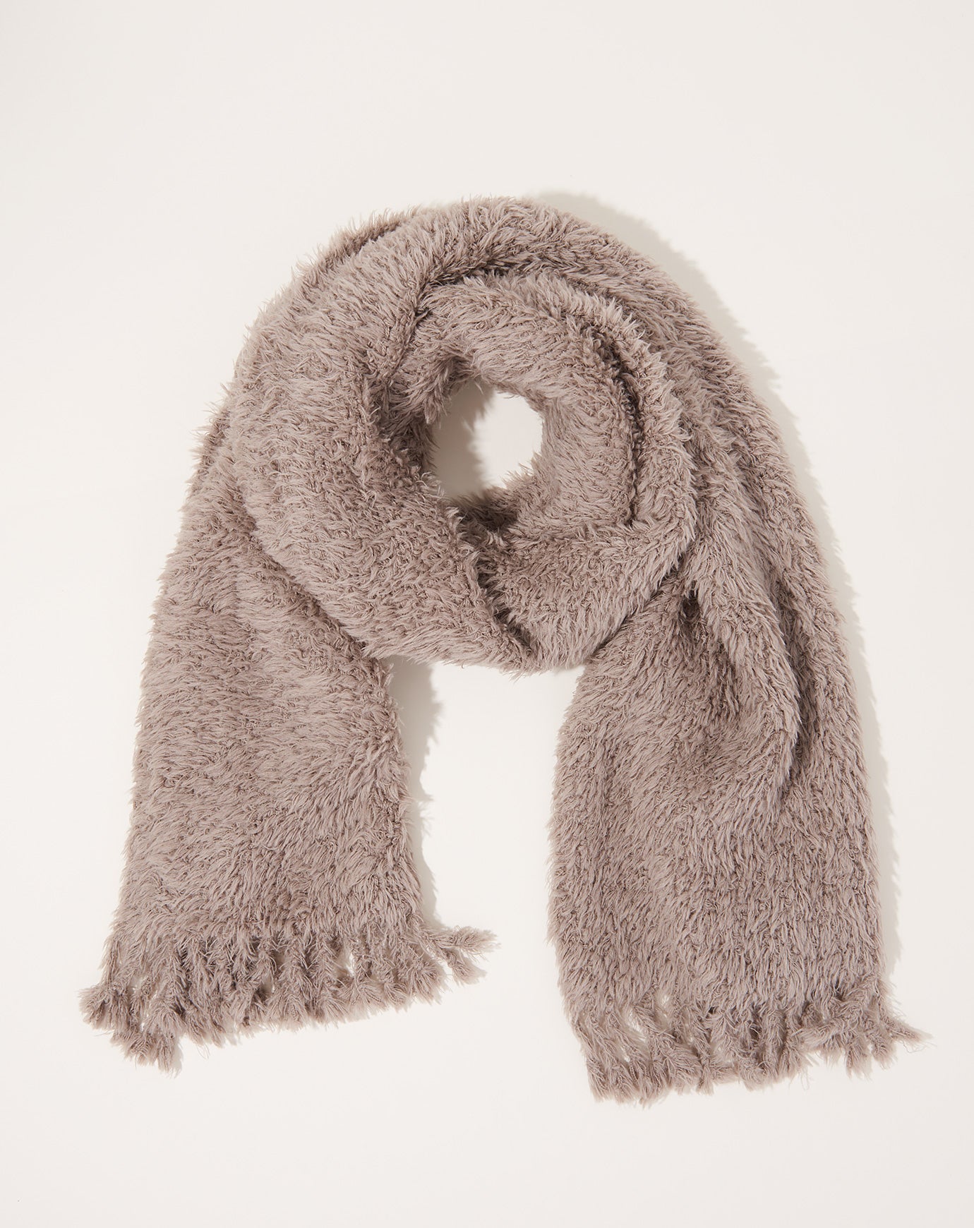 Lauren Manoogian Handwoven Fur Wrap in Taupe