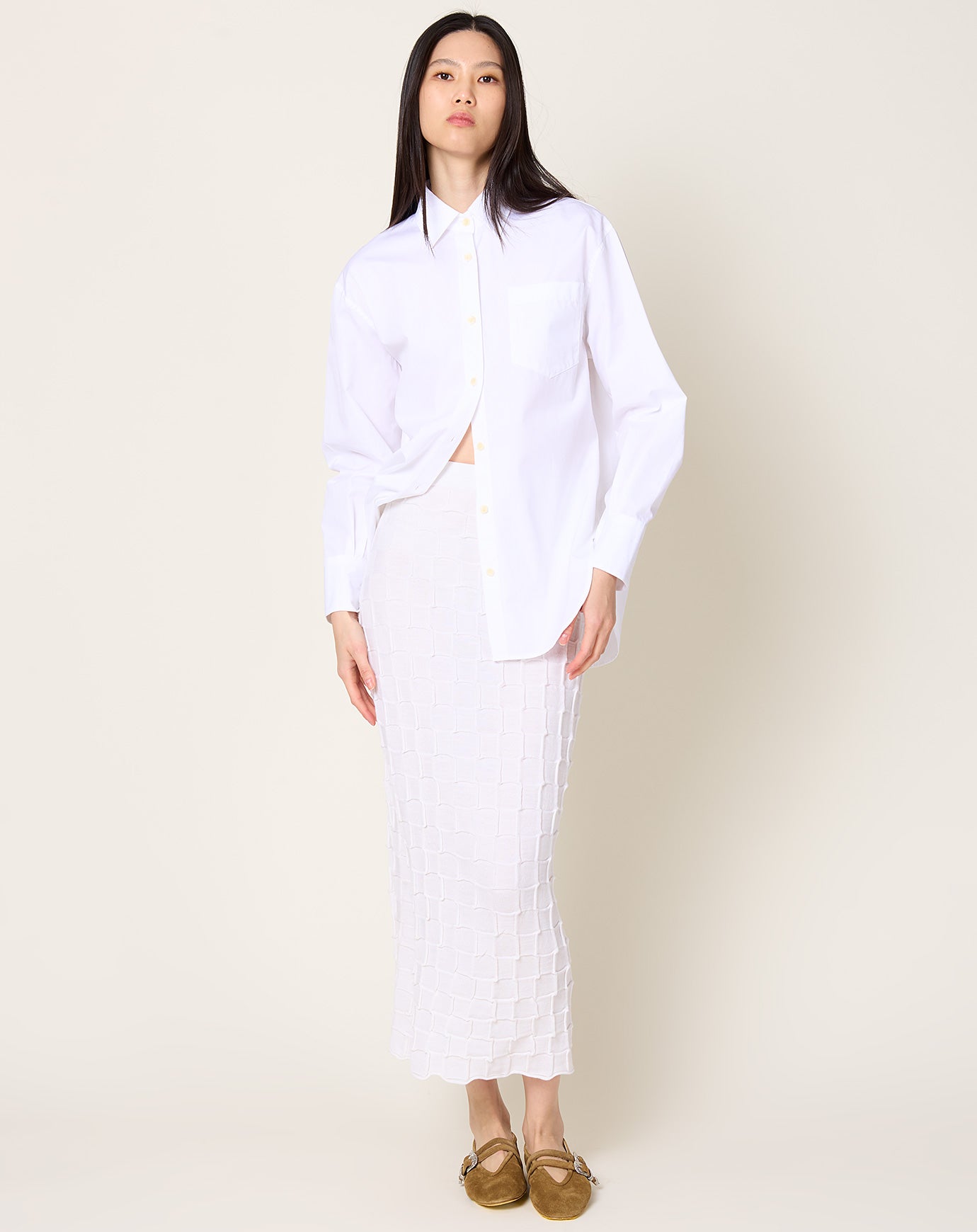 Lauren Manoogian Inlay Skirt in White