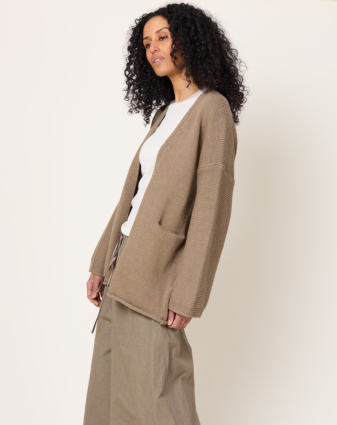 Lauren Manoogian Open Cardigan in Earth