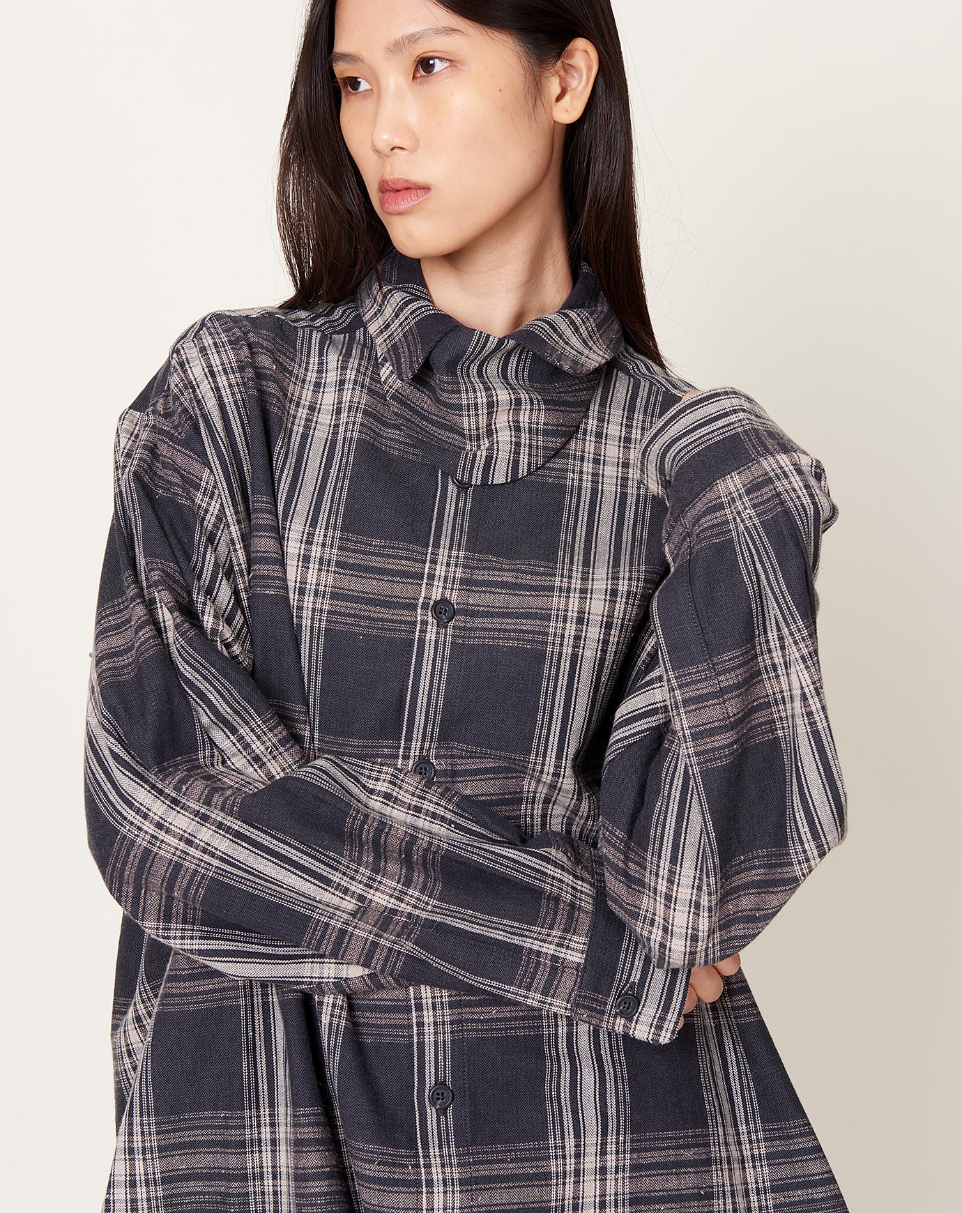 Lauren Manoogian Plaid Gaiter Shirt