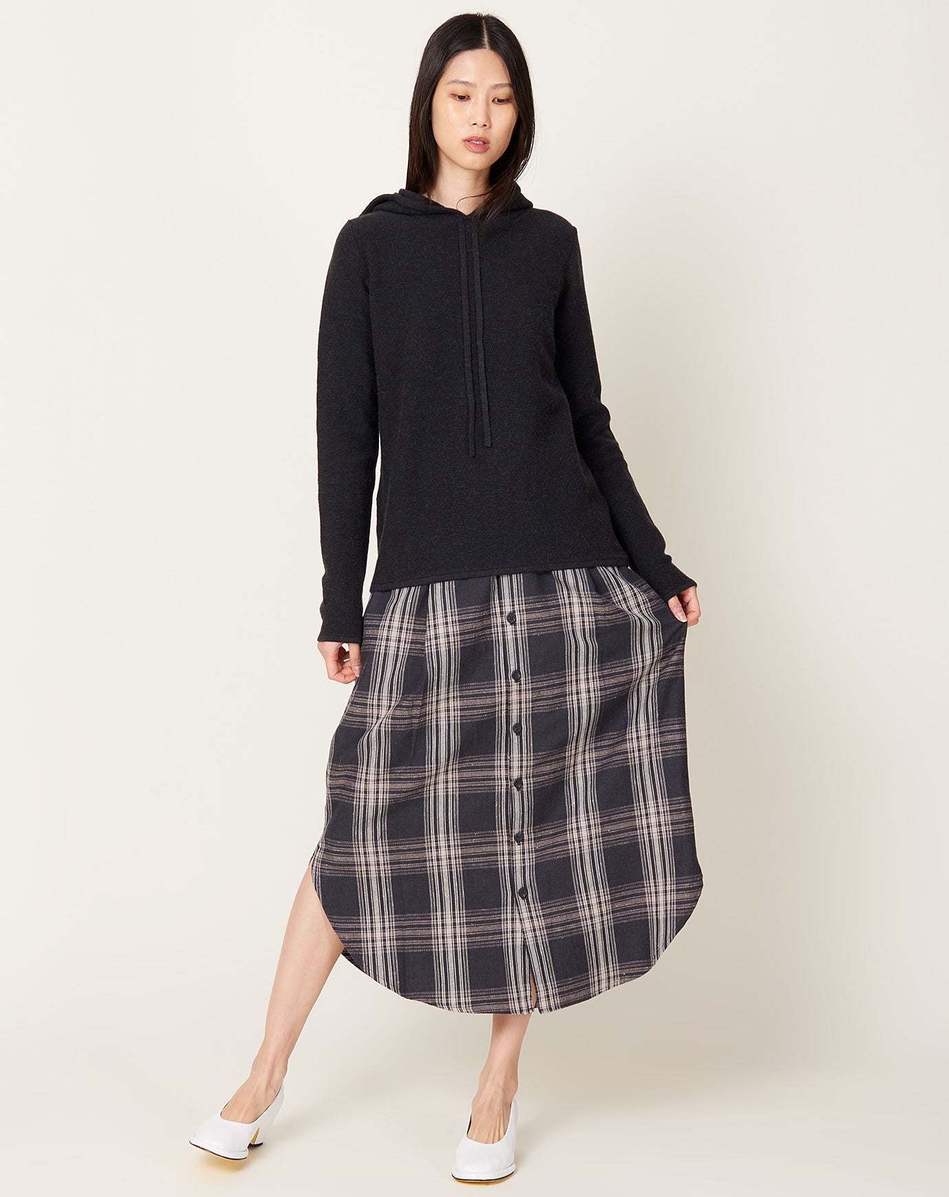 Lauren Manoogian Plaid Placket Skirt