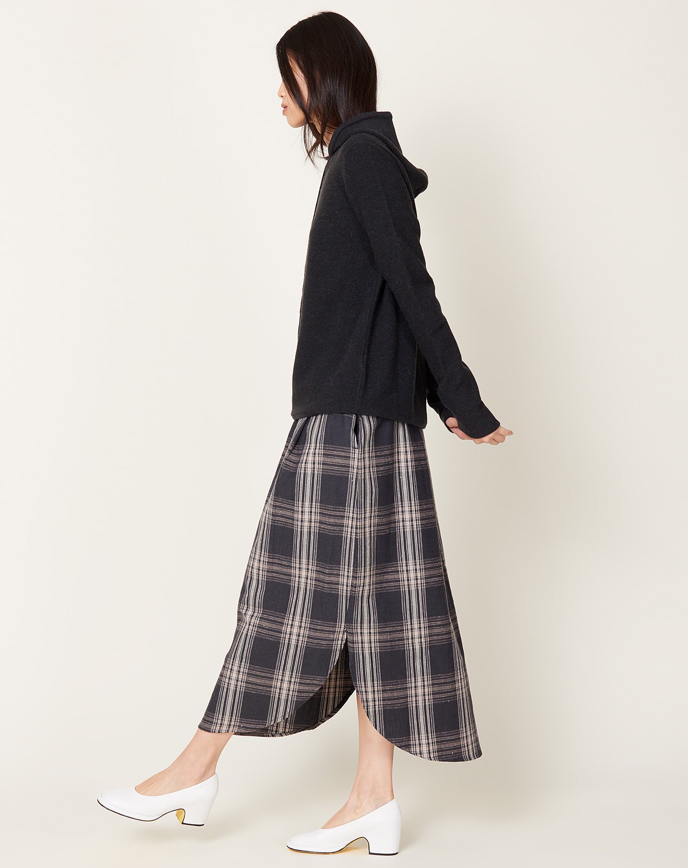 Lauren Manoogian Plaid Placket Skirt