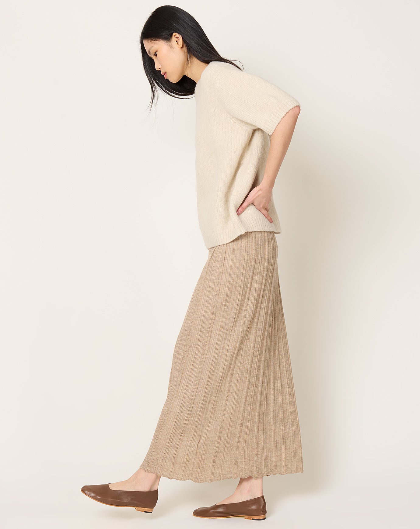 Lauren Manoogian Plisse Skirt in Oak