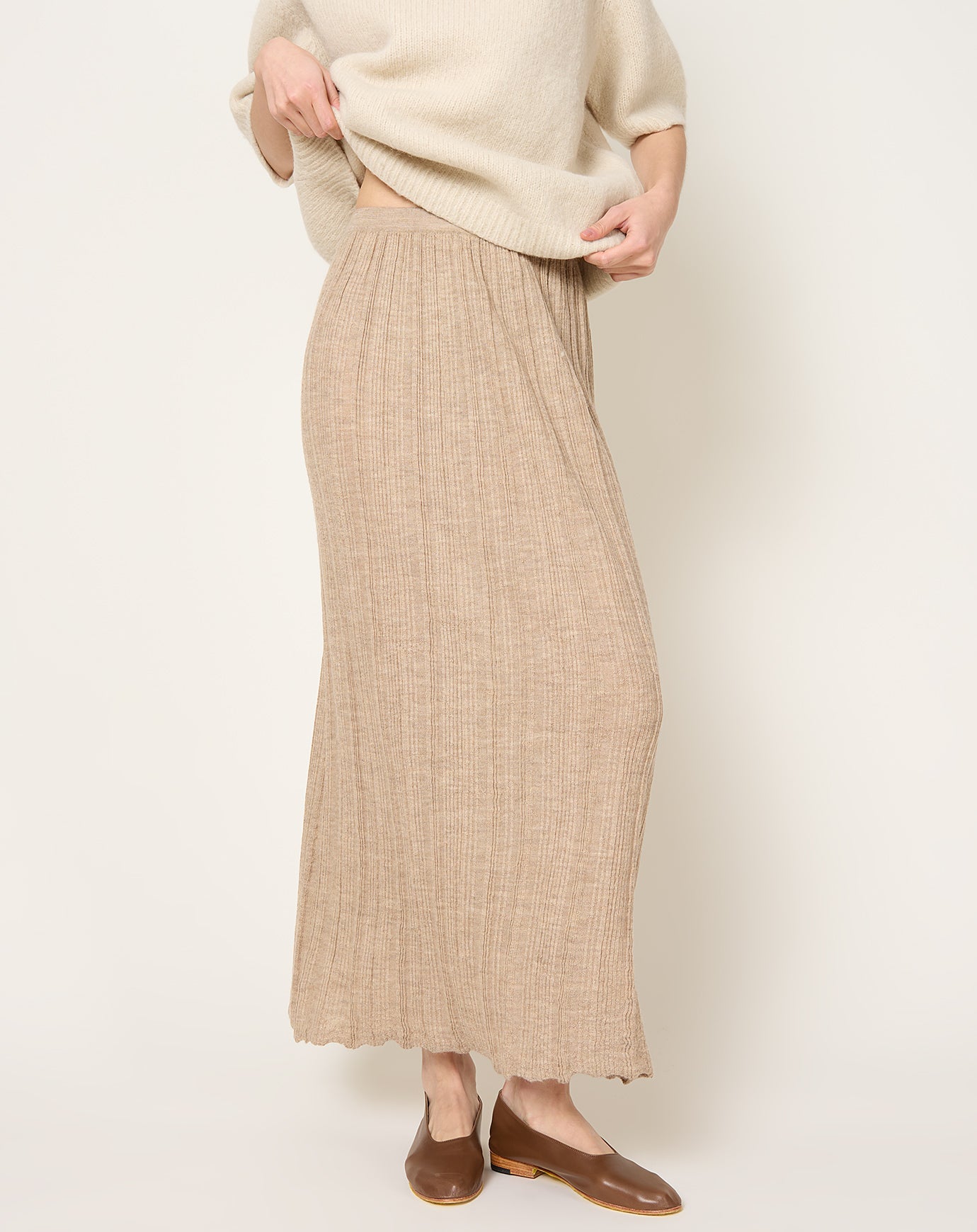 Lauren Manoogian Plisse Skirt in Oak