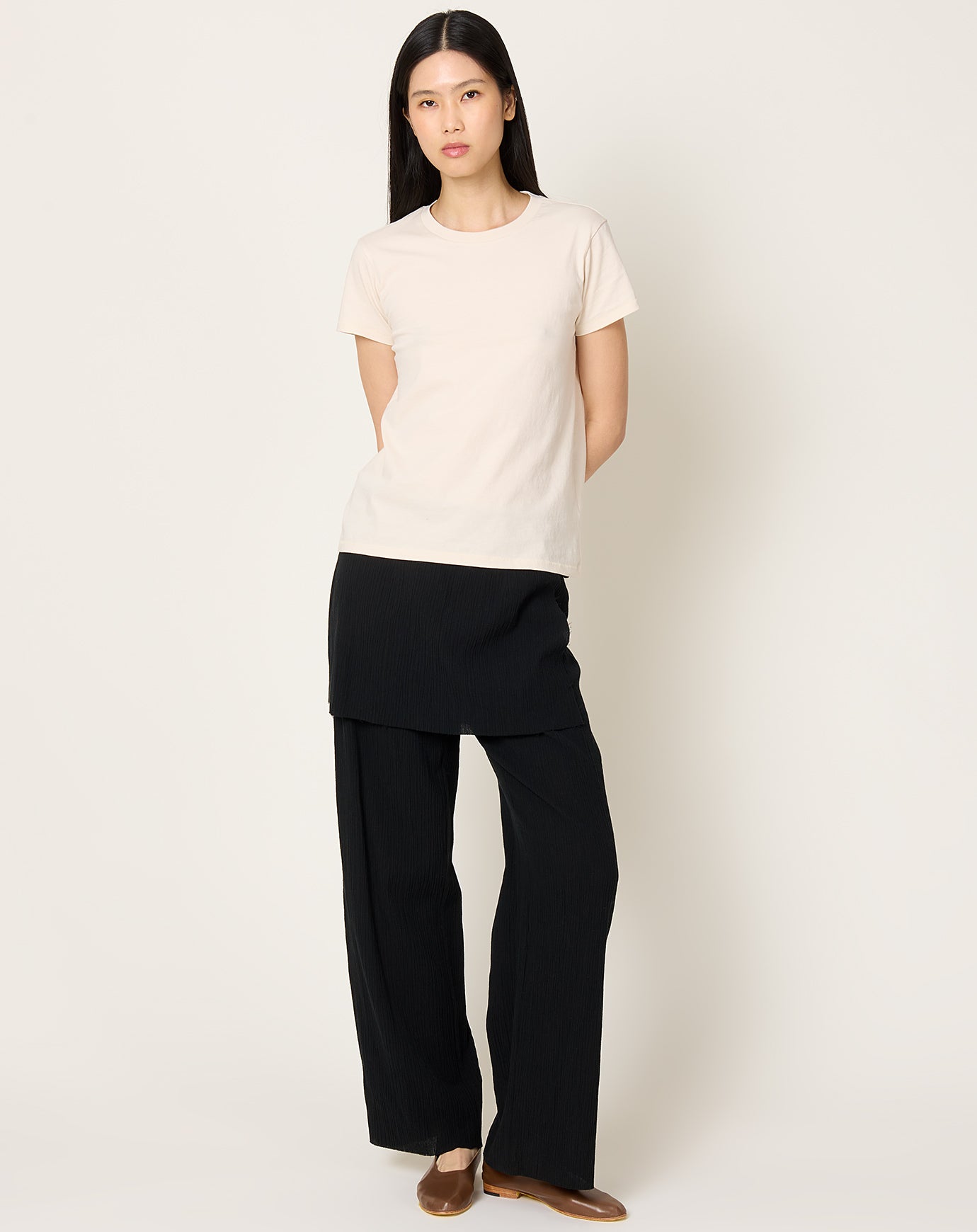 Lauren Manoogian Raw Layer Pants in Black