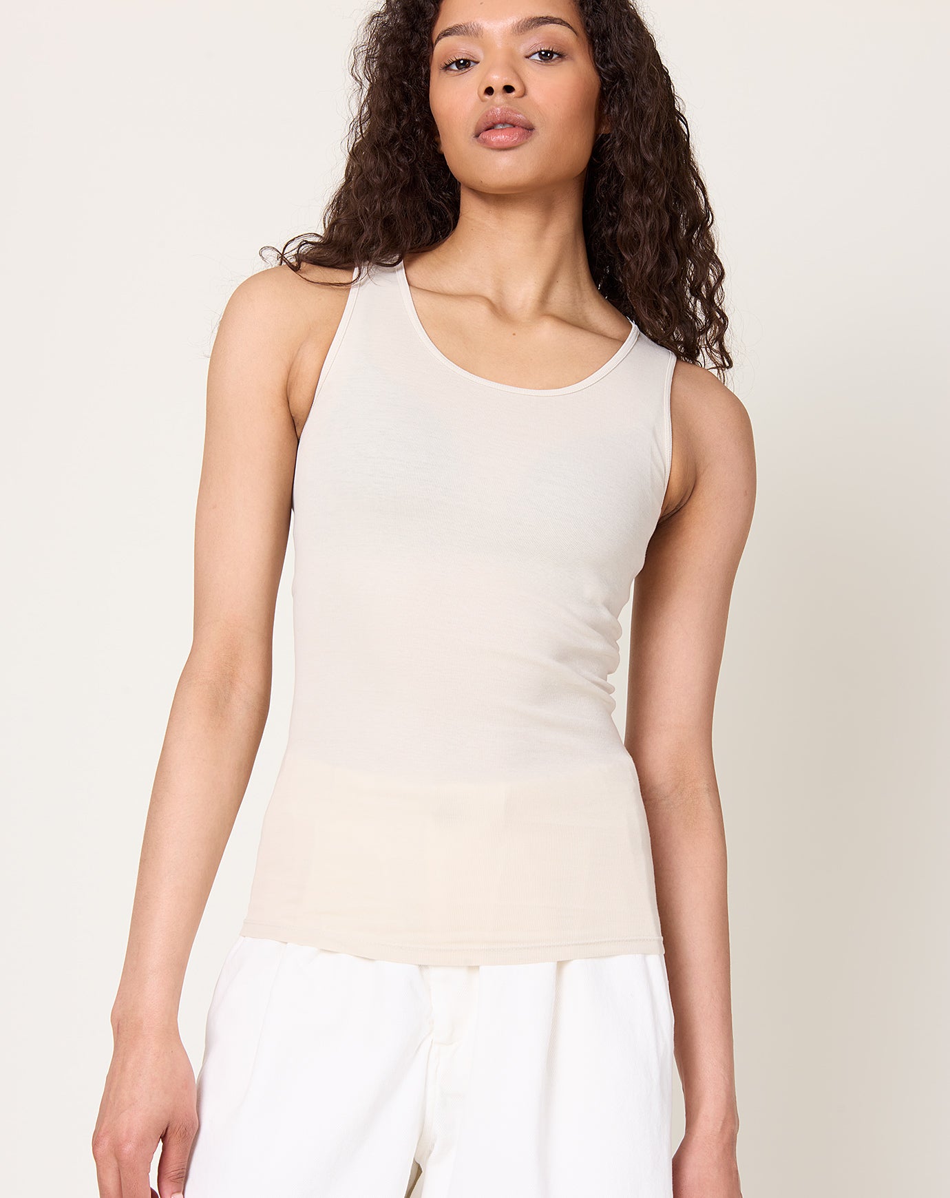 Lauren Manoogian Rib Tank in Greige