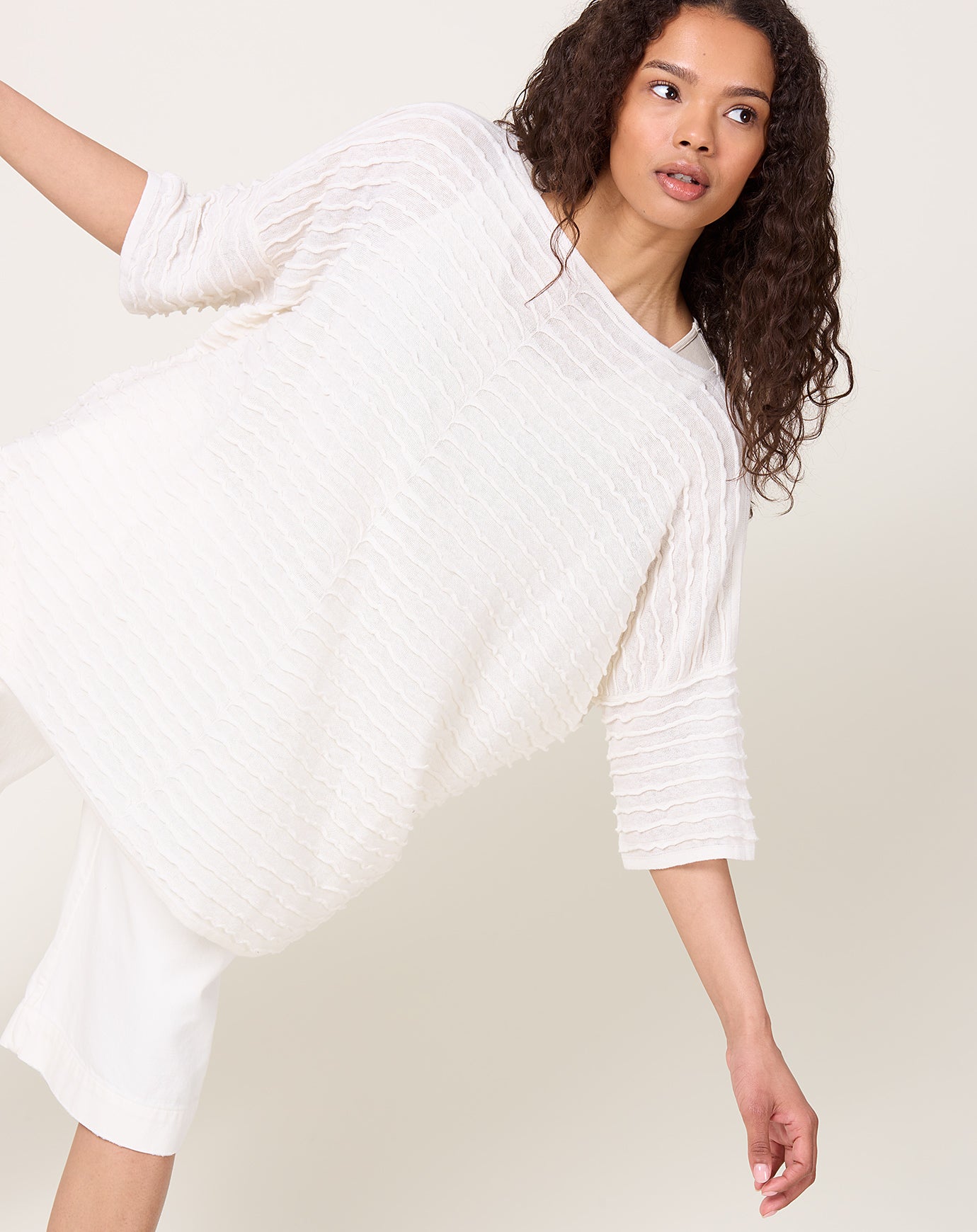Lauren Manoogian Ripple Top in Bone