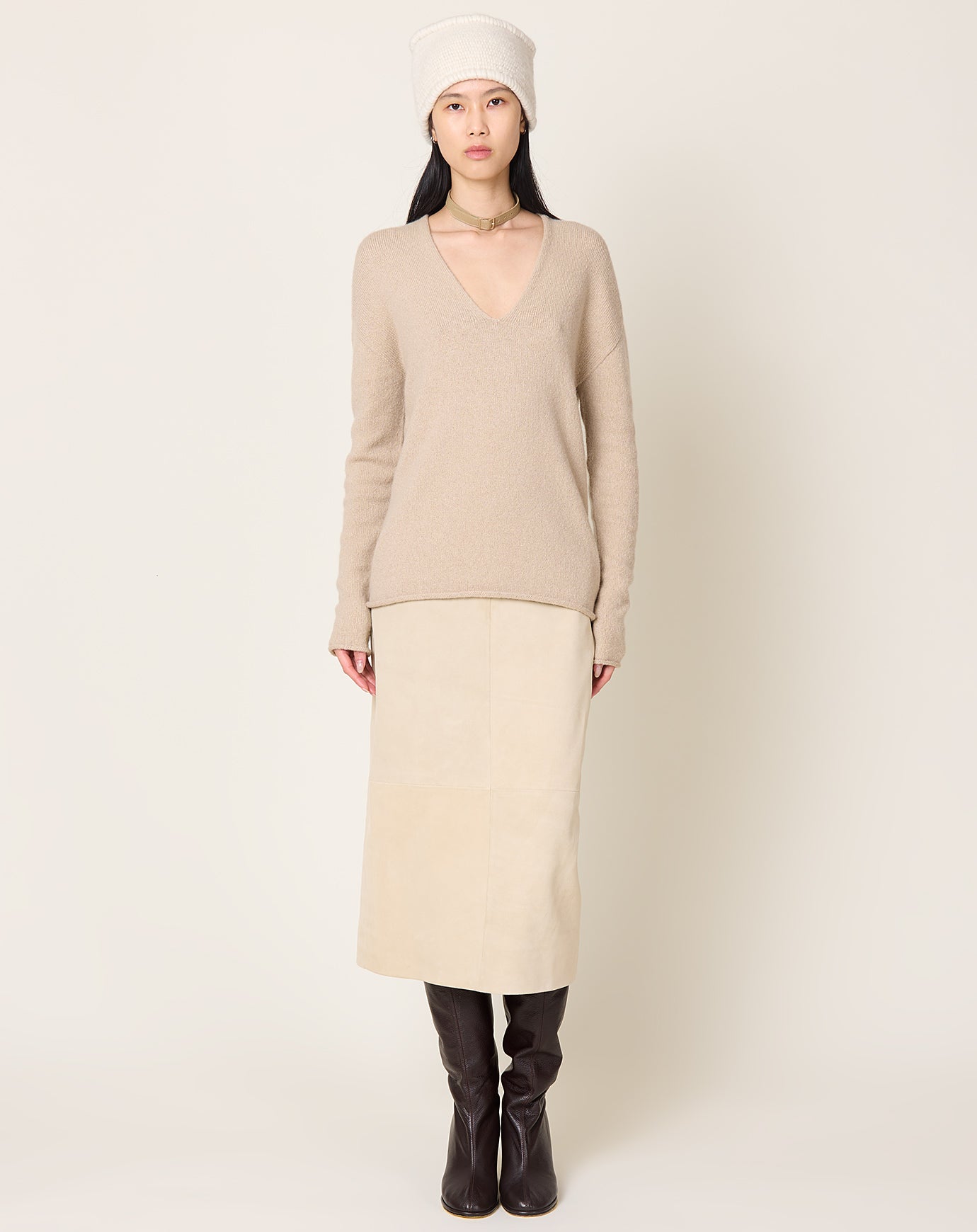 Lauren Manoogian Roving Hat in Raw White