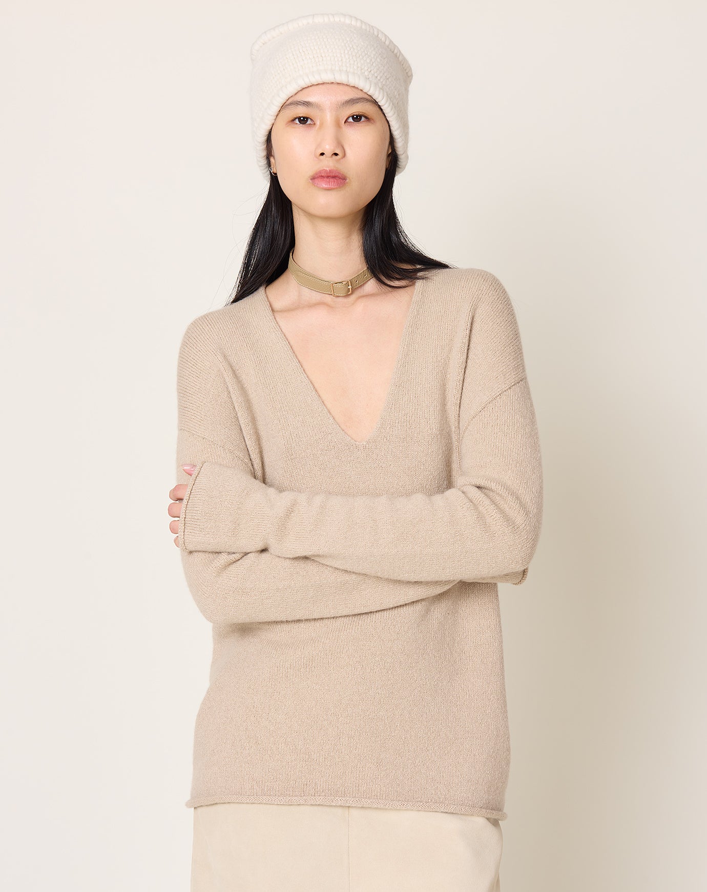 Lauren Manoogian Roving Hat in Raw White