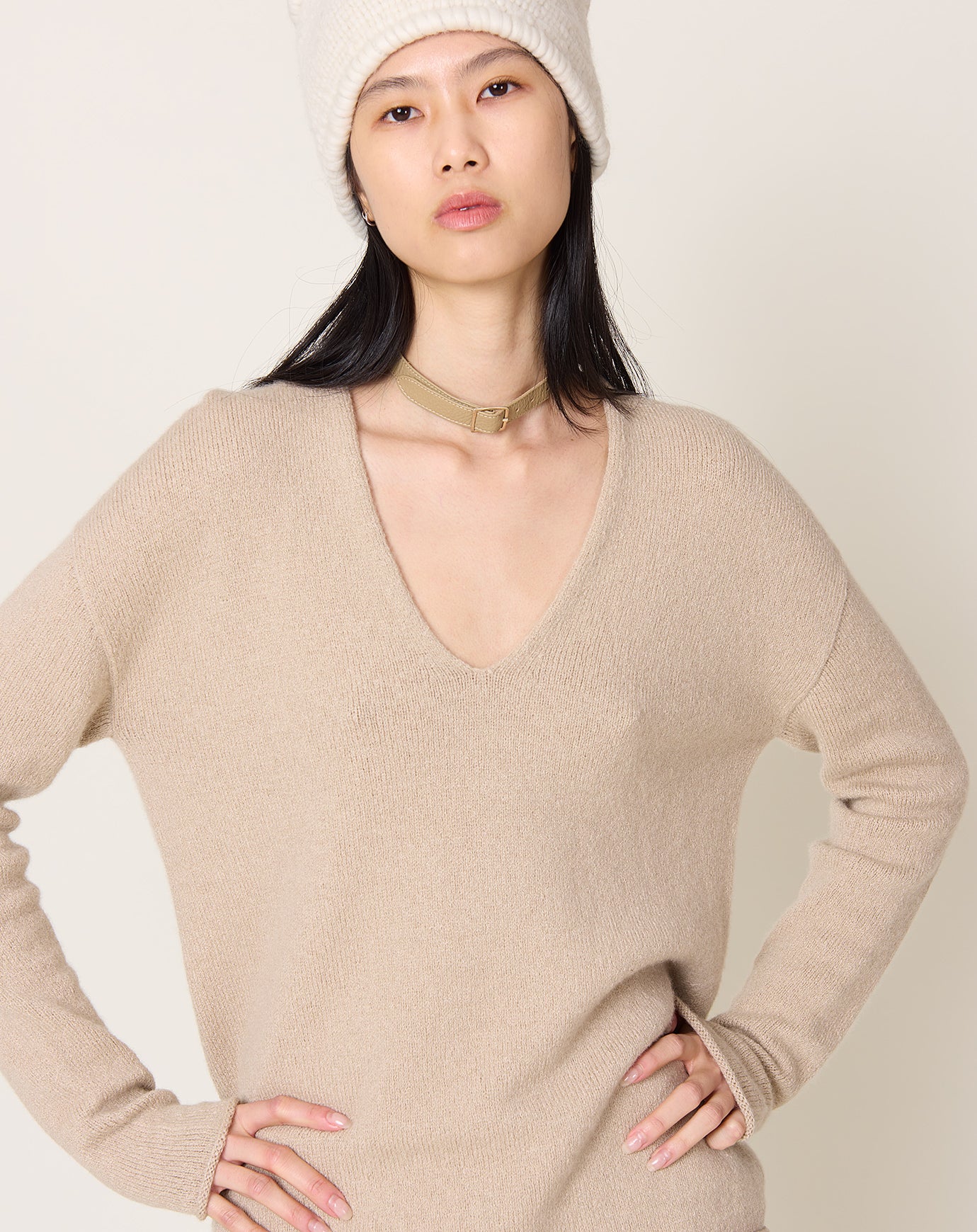 Lauren Manoogian Plata Collar in Beige