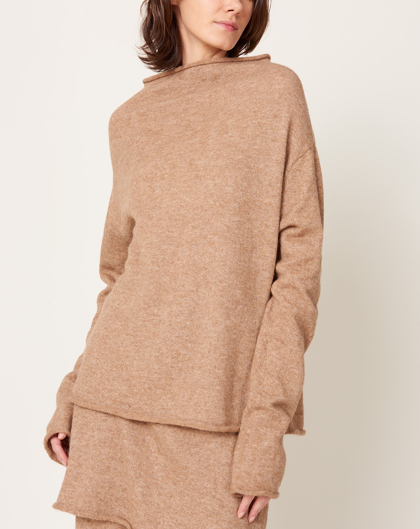 Lauren Manoogian Shoulder Boatneck in Camel