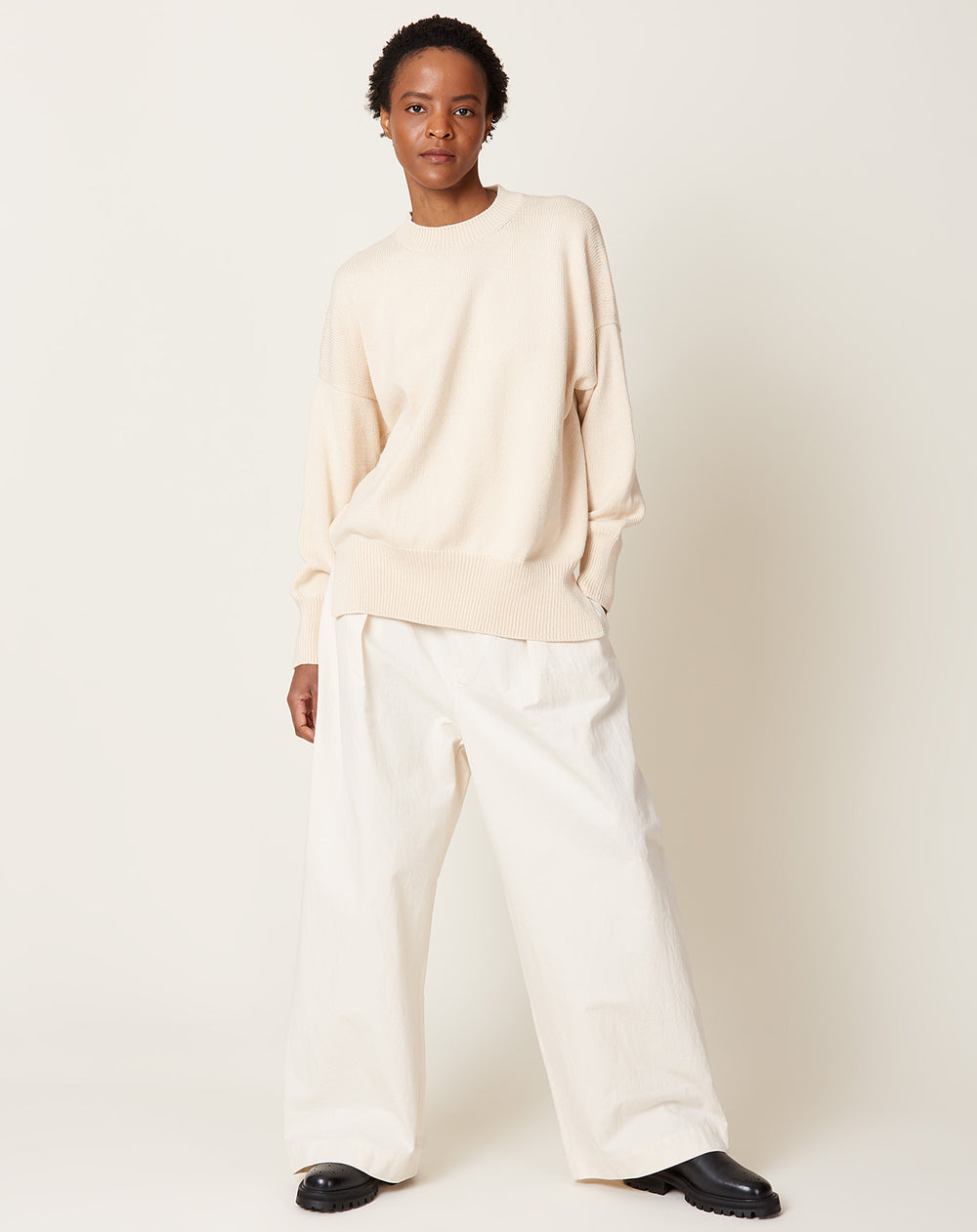 Lauren Manoogian Boucle Crewneck in Rock