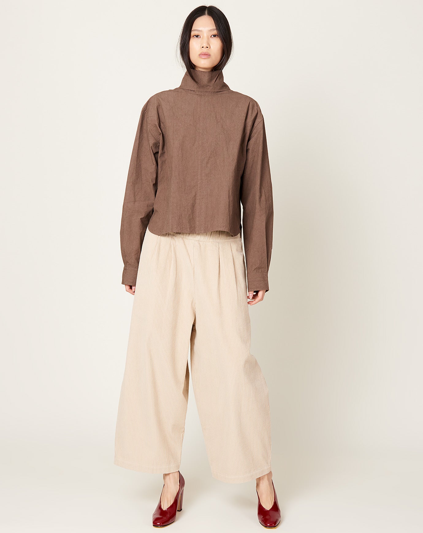 Lauren Manoogian Soft Collar Shirt in Cocoa