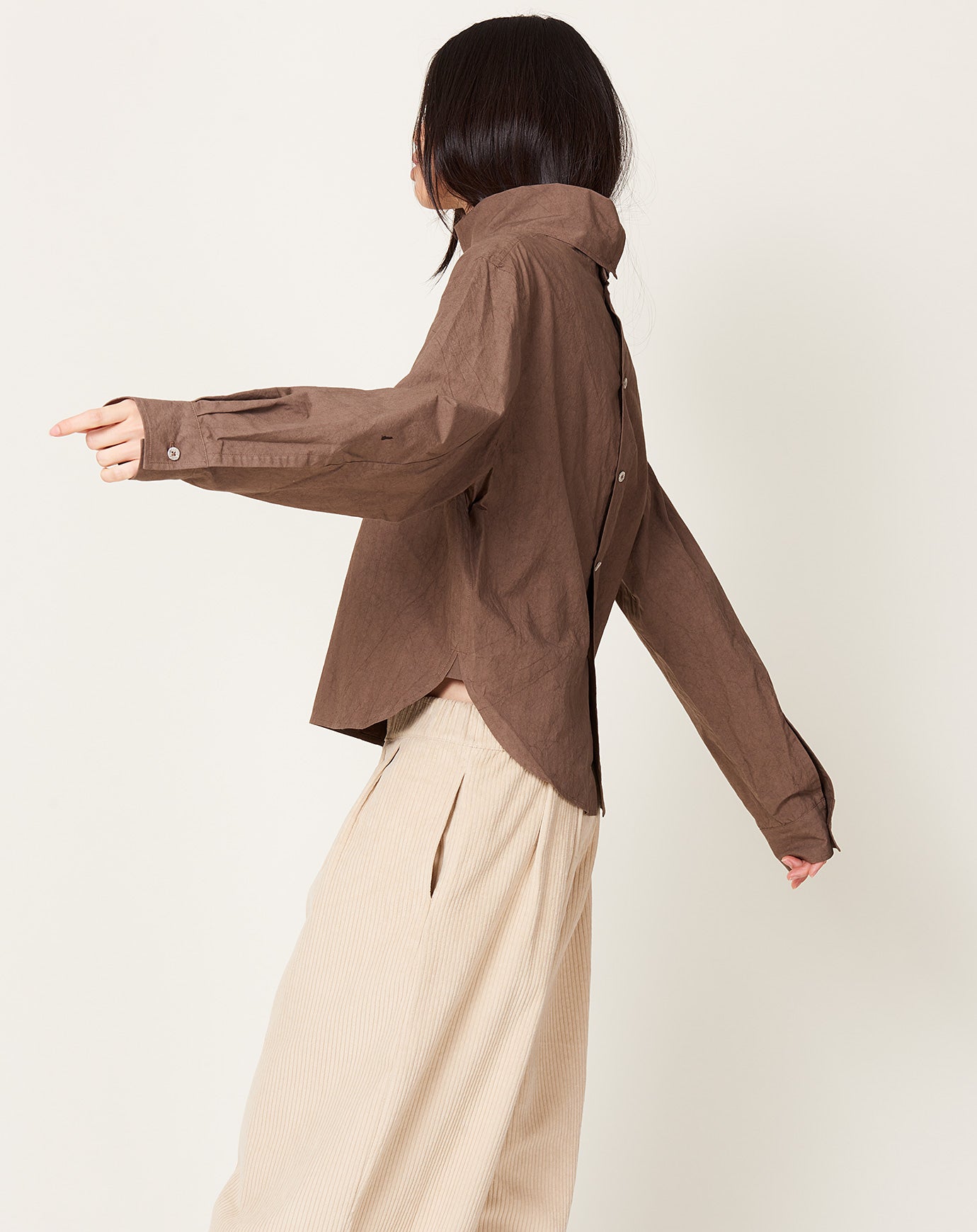 Lauren Manoogian Soft Collar Shirt in Cocoa