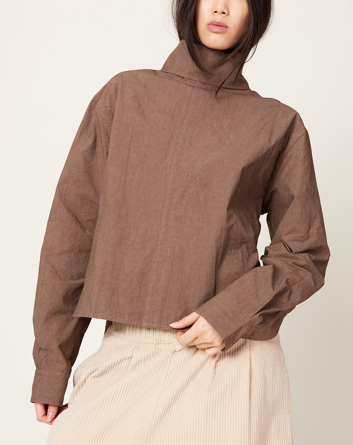 Lauren Manoogian Soft Collar Shirt in Cocoa