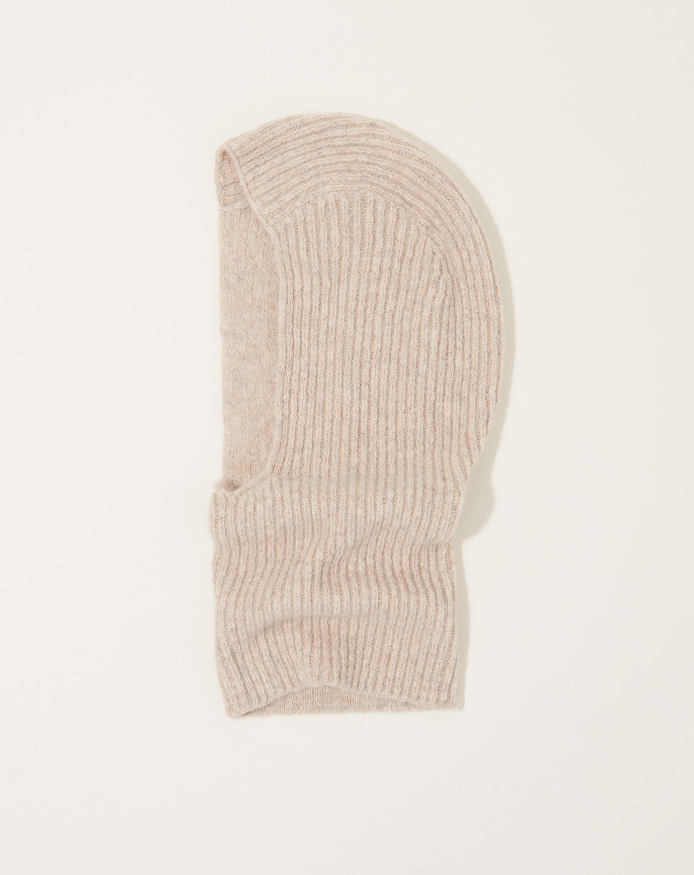 Lauren Manoogian Soft Rib Balaclava in Ecru