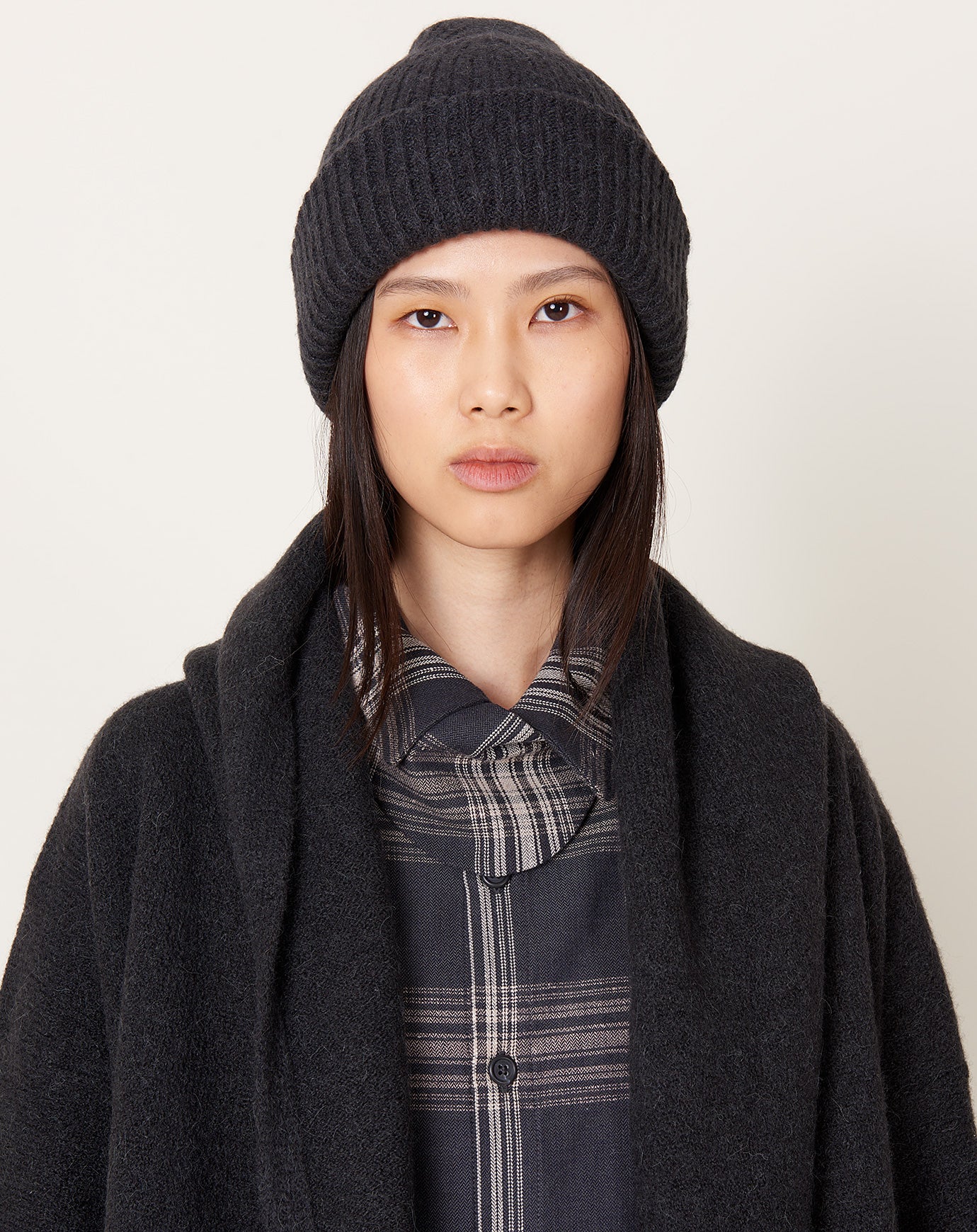 Lauren Manoogian Soft Rib Beanie in Ink