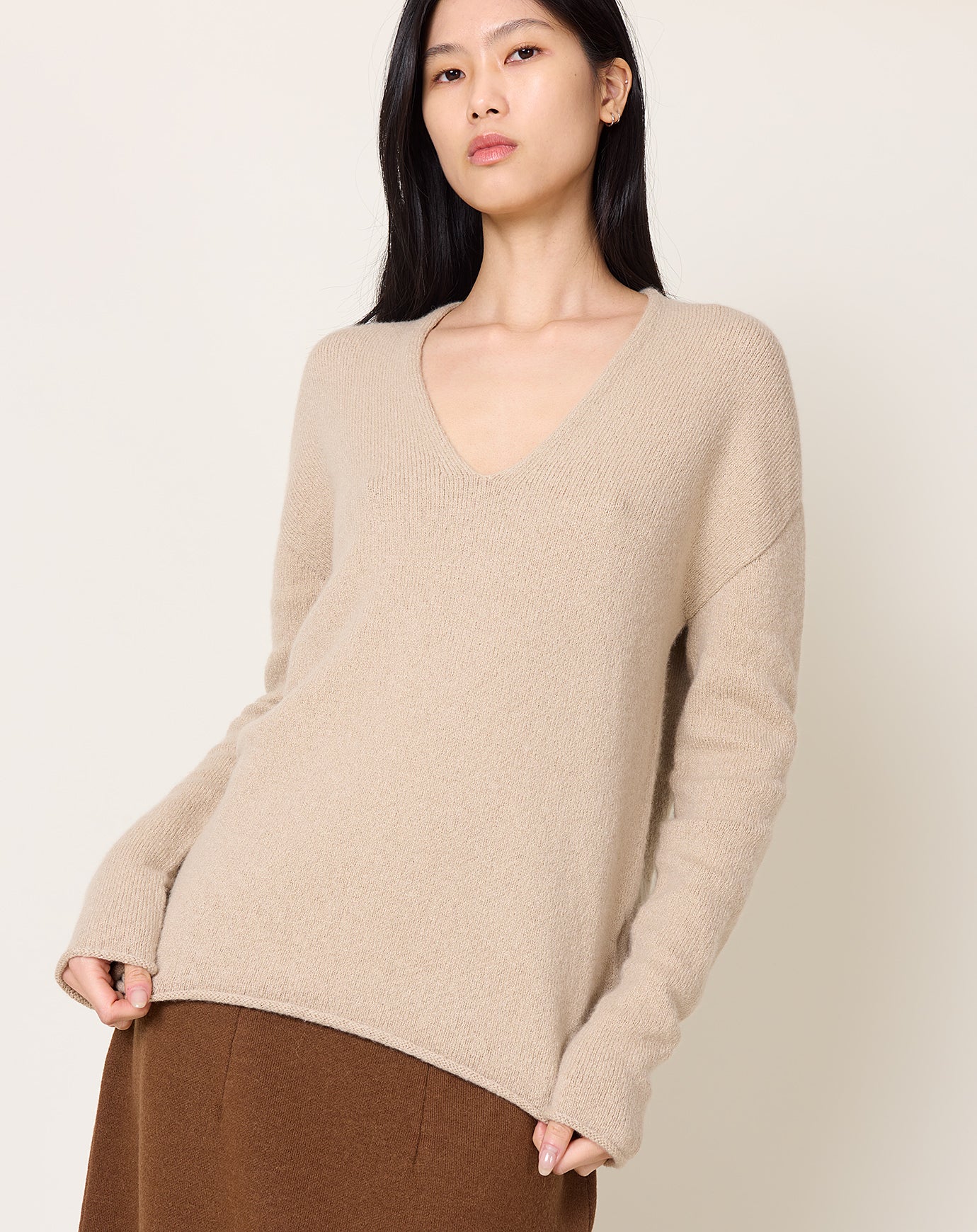 Lauren Manoogian Soft V Neck in Antique