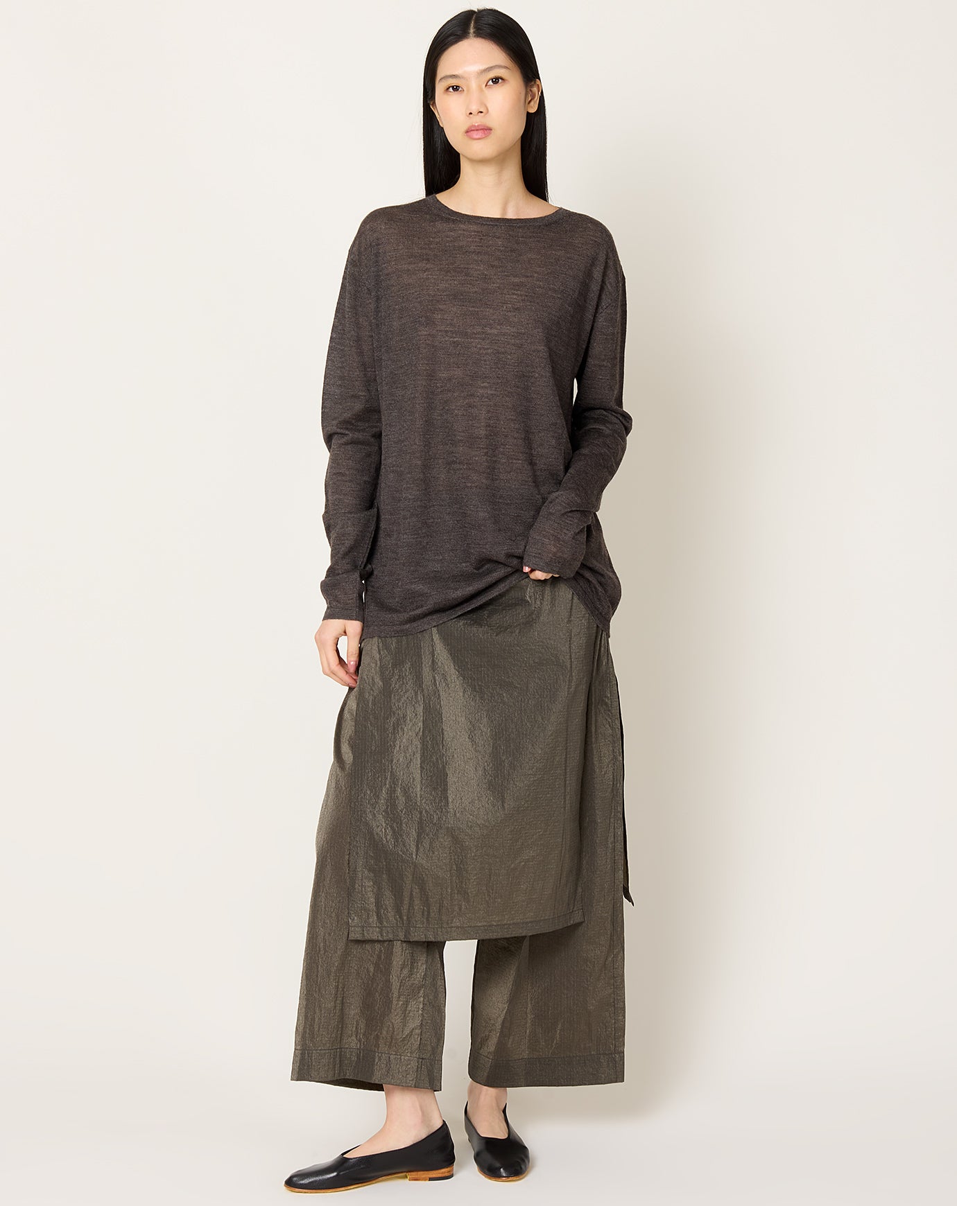 Lauren Manoogian Superfine Crewneck in Blackened