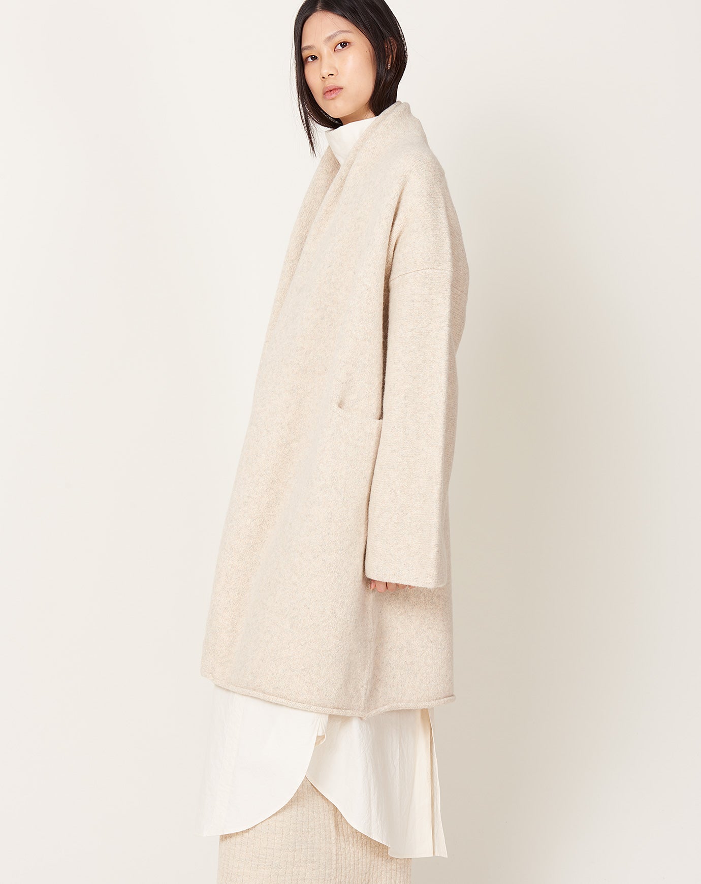 Lauren Manoogian Taper Coat in Ecru