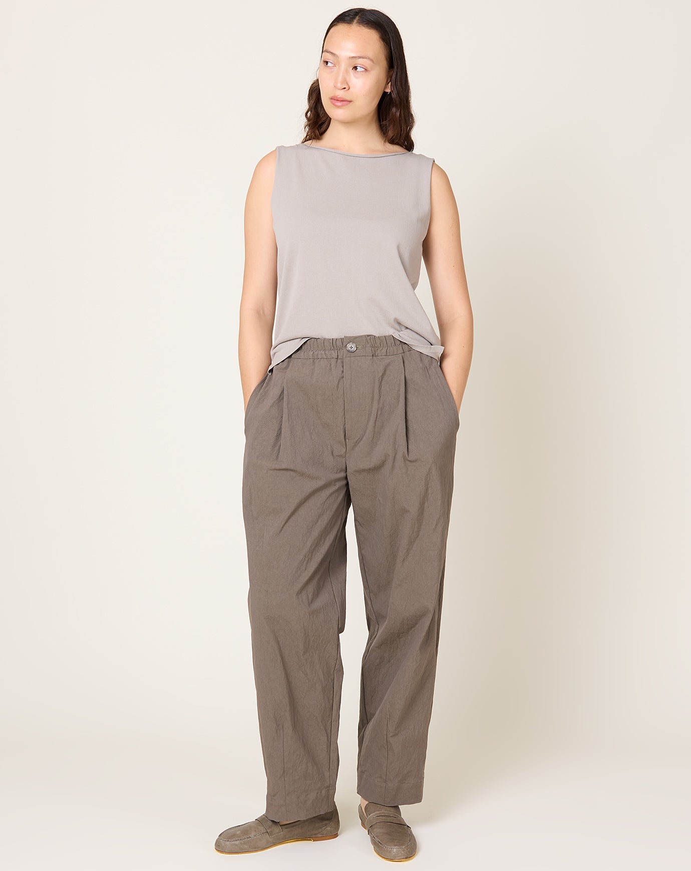 Lauren Manoogian Taper Trousers in Granite